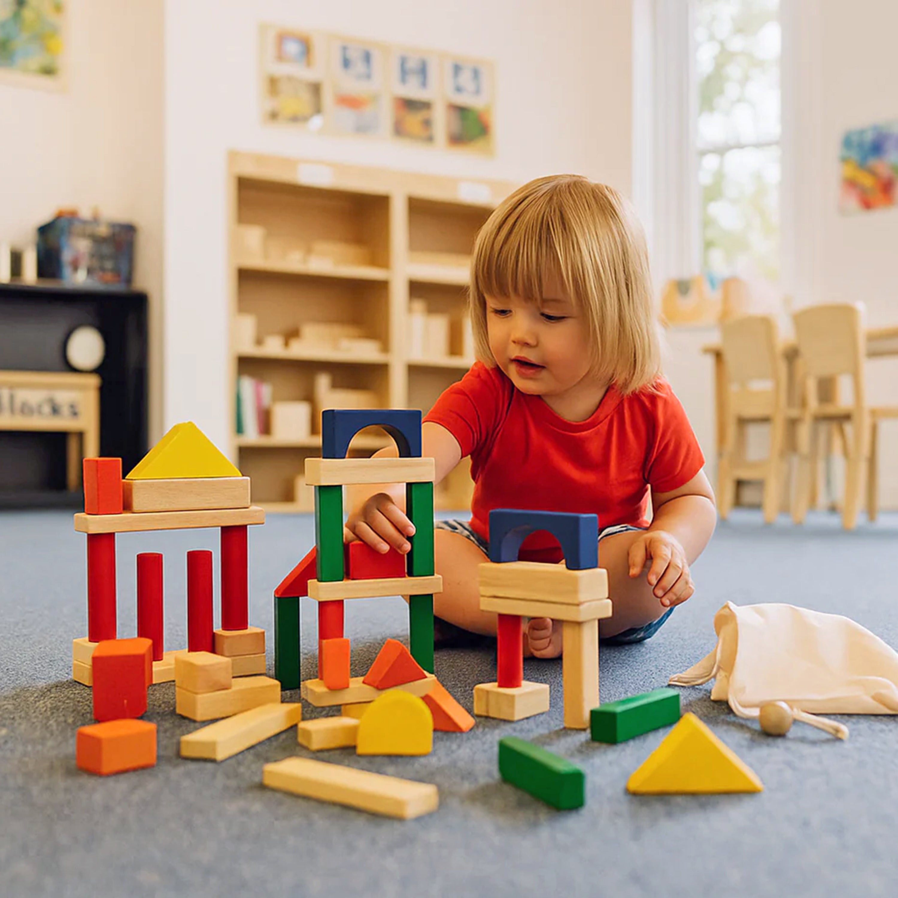 Tabletop Wood Blocks In A Bag