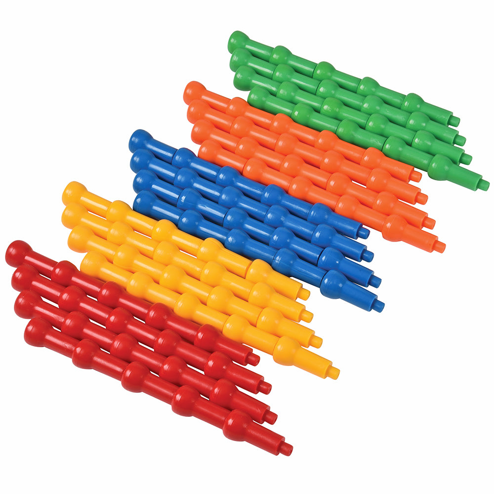 100 Hold-Tight Stacking Pegs Set | Fine Motor Skills, Creativity & Cognitive Development