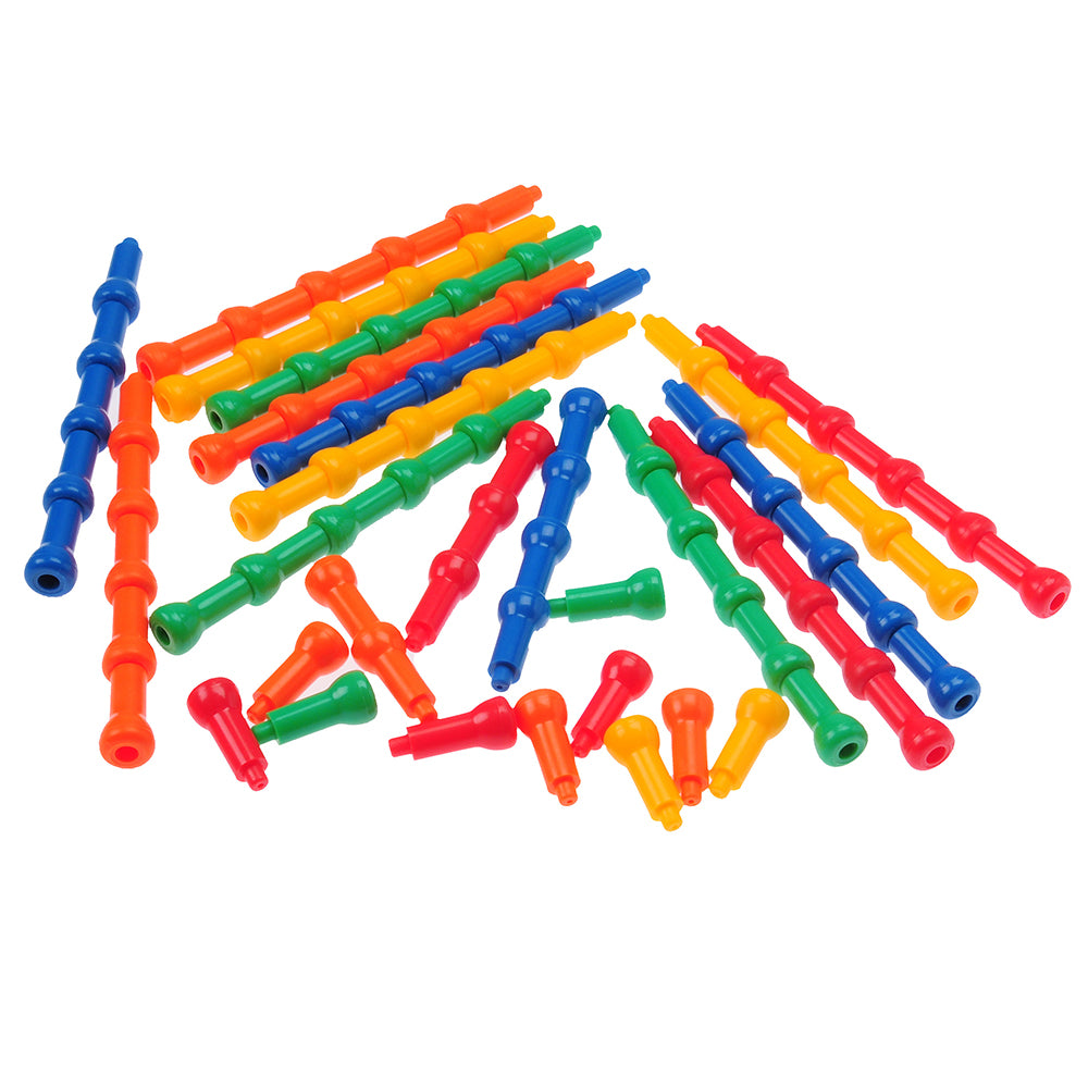 100 Hold-Tight Stacking Pegs Set | Fine Motor Skills, Creativity & Cognitive Development