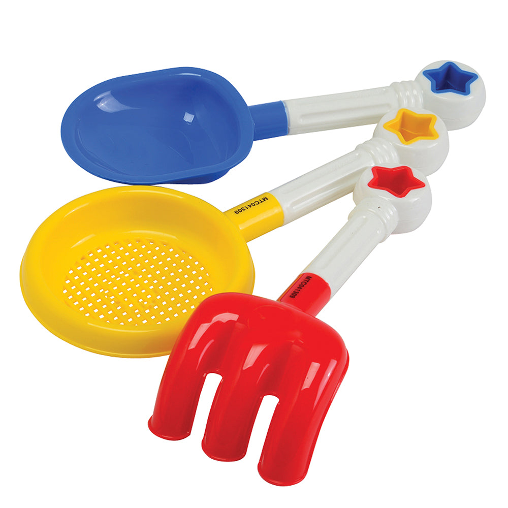 Sand Tools Set of 3 for Kids – Dig, Sift & Explore | Ages 2+ | Colors Vary MTC-811