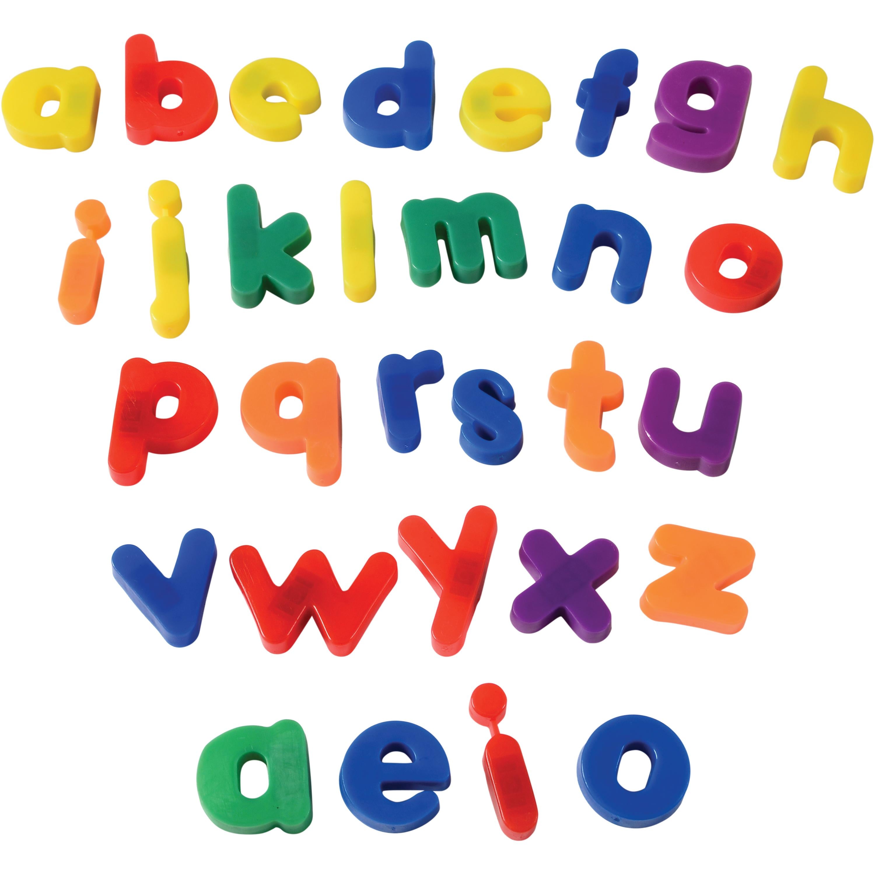 Colorful alphabet letters on a white background