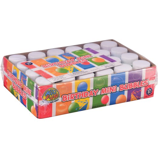 Birthday Celebration Bubbles – Classroom Birthday Bubbles, 1 fl oz Bottles, Set of 24