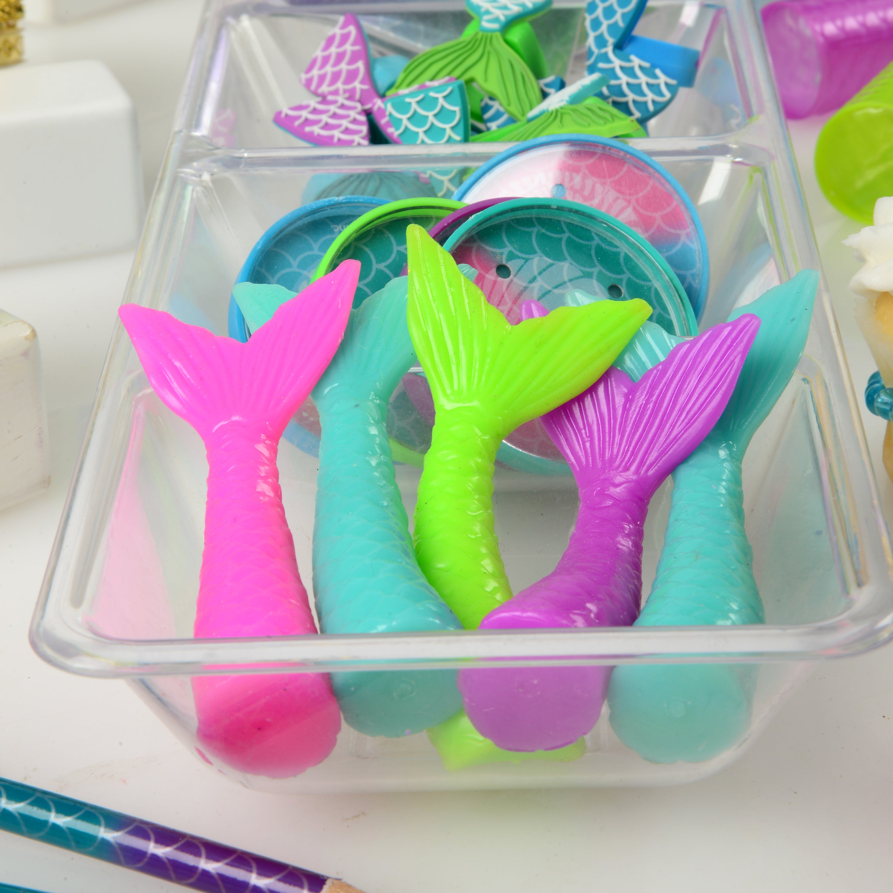 Fish Tail Stretch Sensory Fidget Flings - Set of 12
