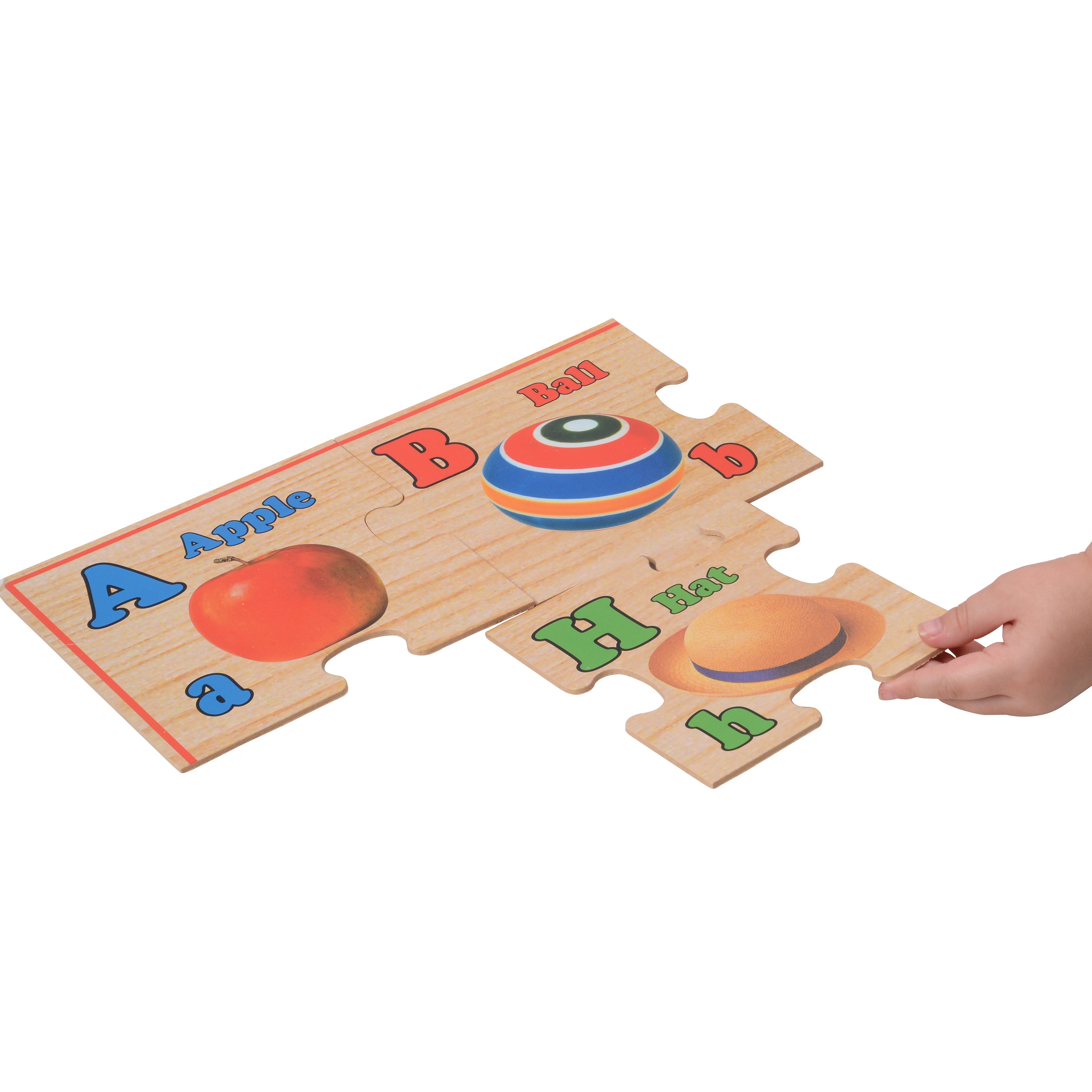 Wooden Alphabet Floor Puzzle | 26-Piece Educational Puzzle with Real Photos