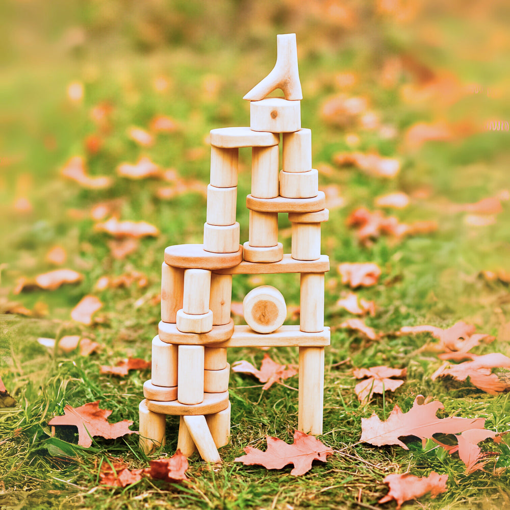 Eco-Friendly Tree Blocks Set | Hand-Cut Wood Pieces for Creative Play ...