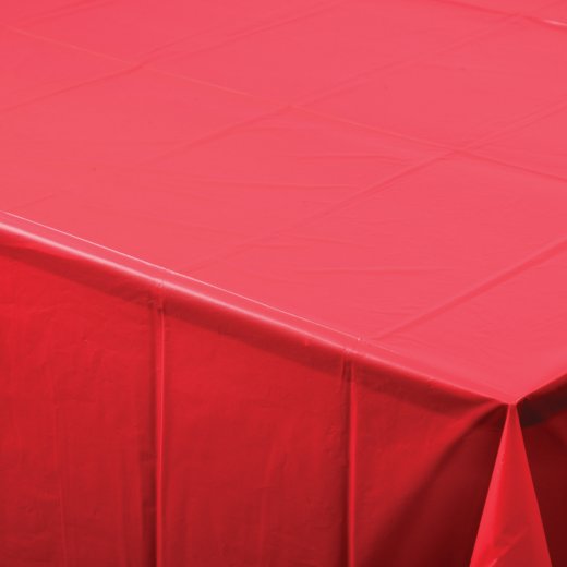 Reusable Red Plastic Tablecloth