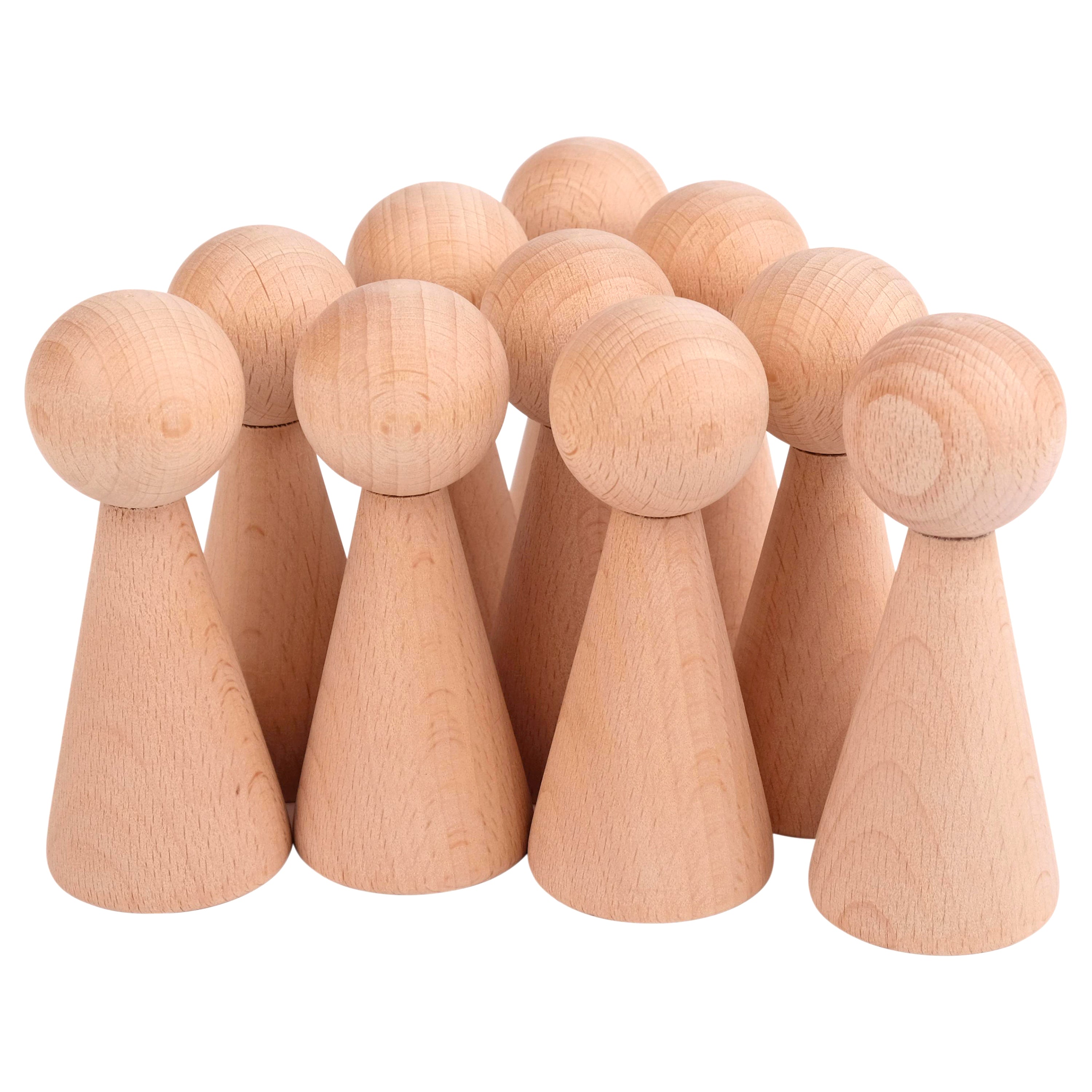 Cylinders, Cubes & Cones Hardwood Blocks | 30-Piece Toddler Shape Building Set