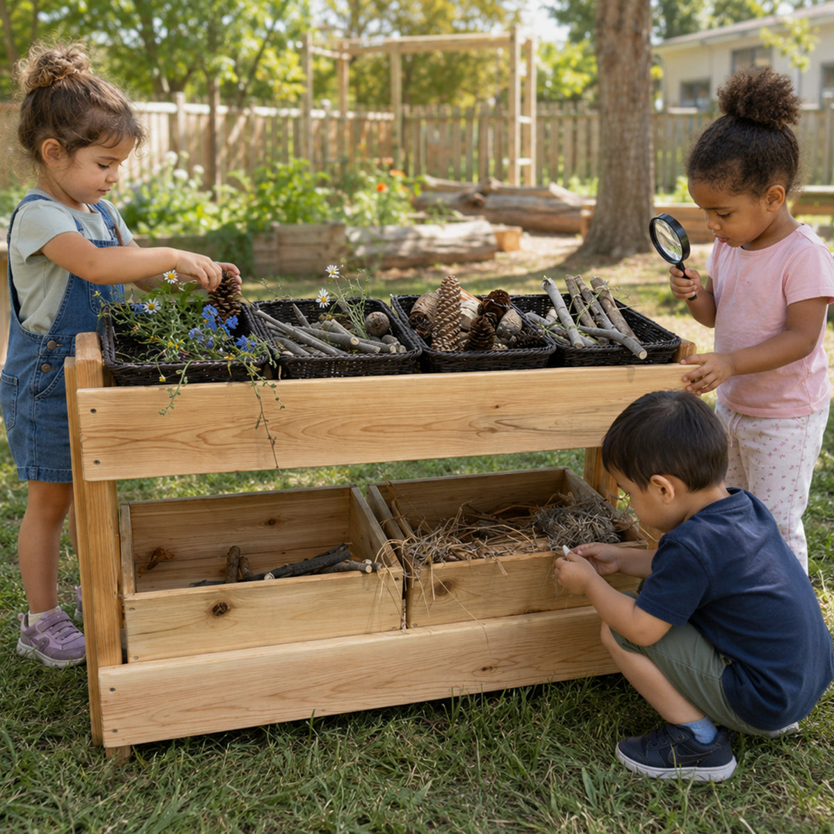 Indoor/Outdoor Loose Parts Storage Rack