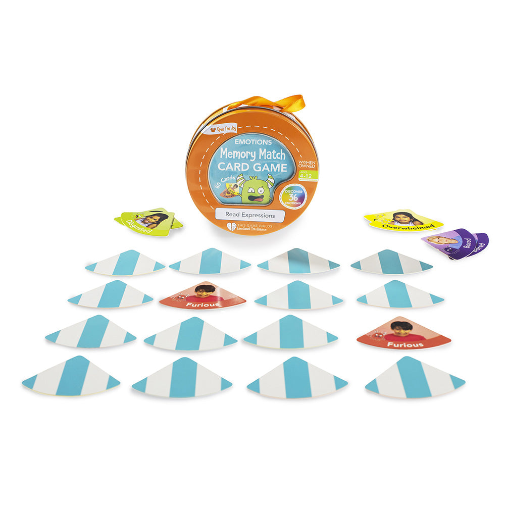 Memory match card game with colorful cards on a white background