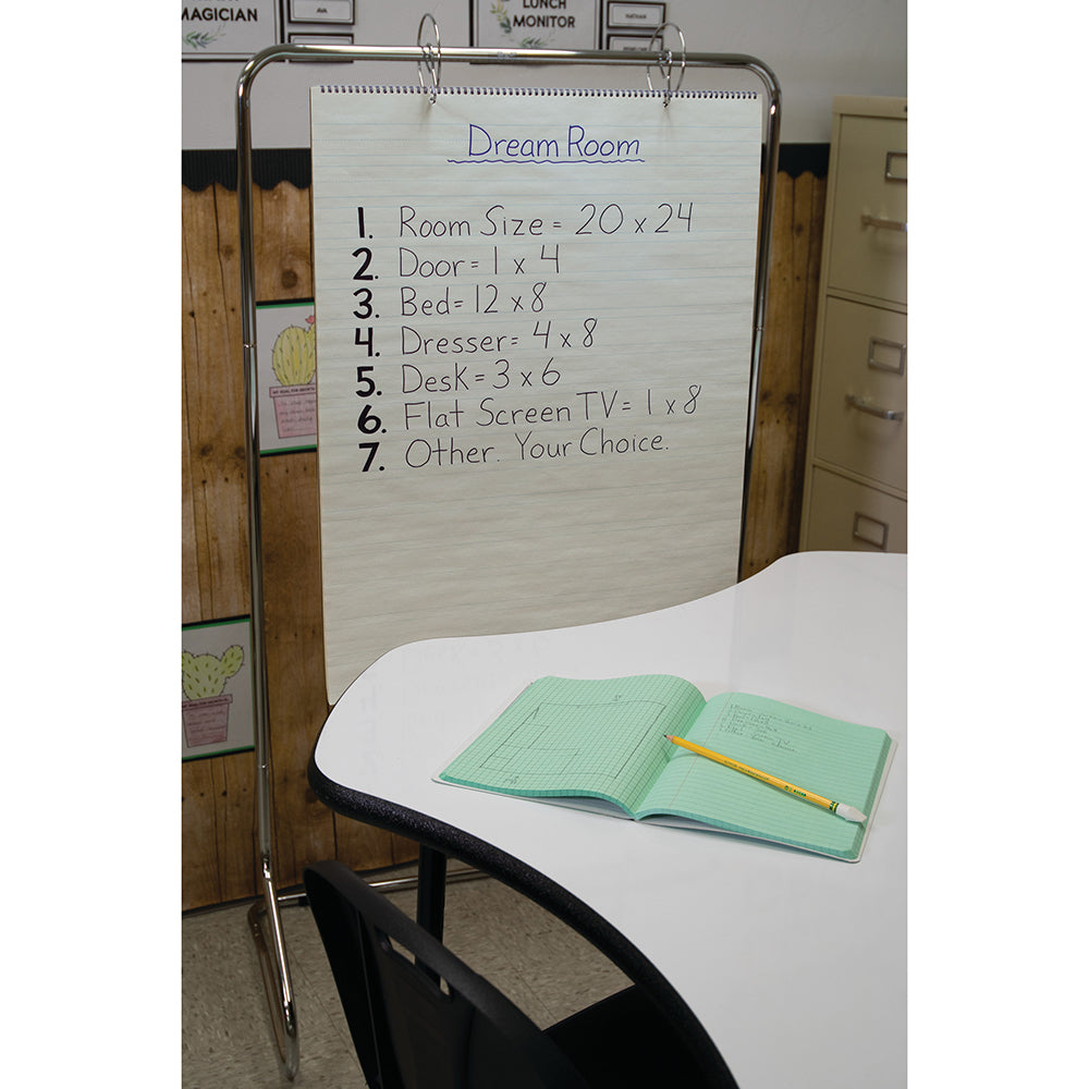 Using Blue Ruling Anchor Chart Paper Tablet in the classroom