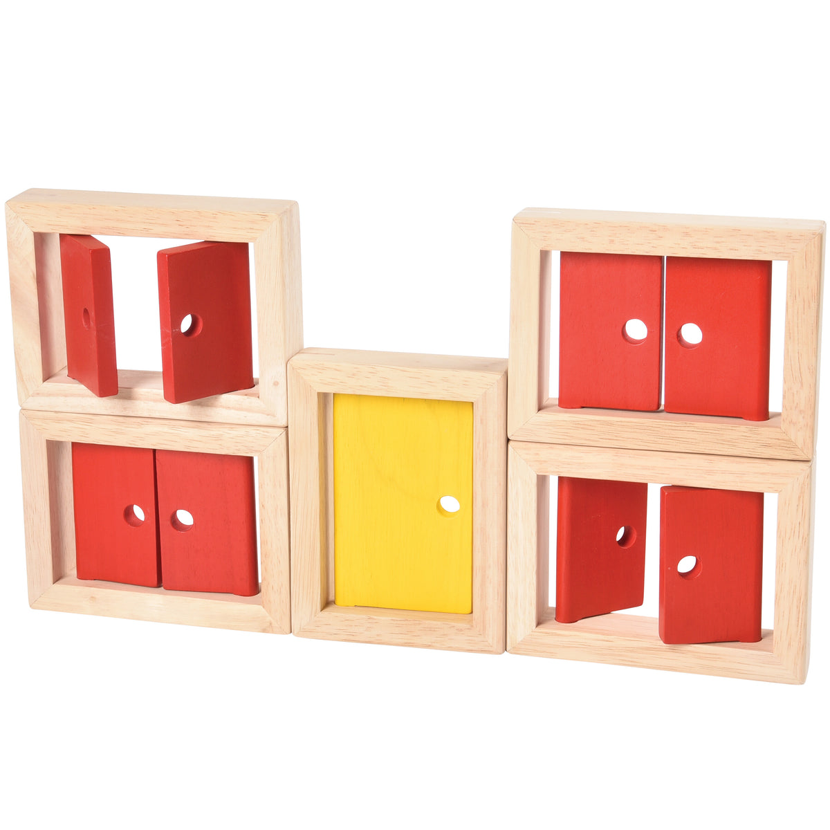 Window Blocks Lable Enhance Classroom Block Play | Wooden Door and Windows Block Set