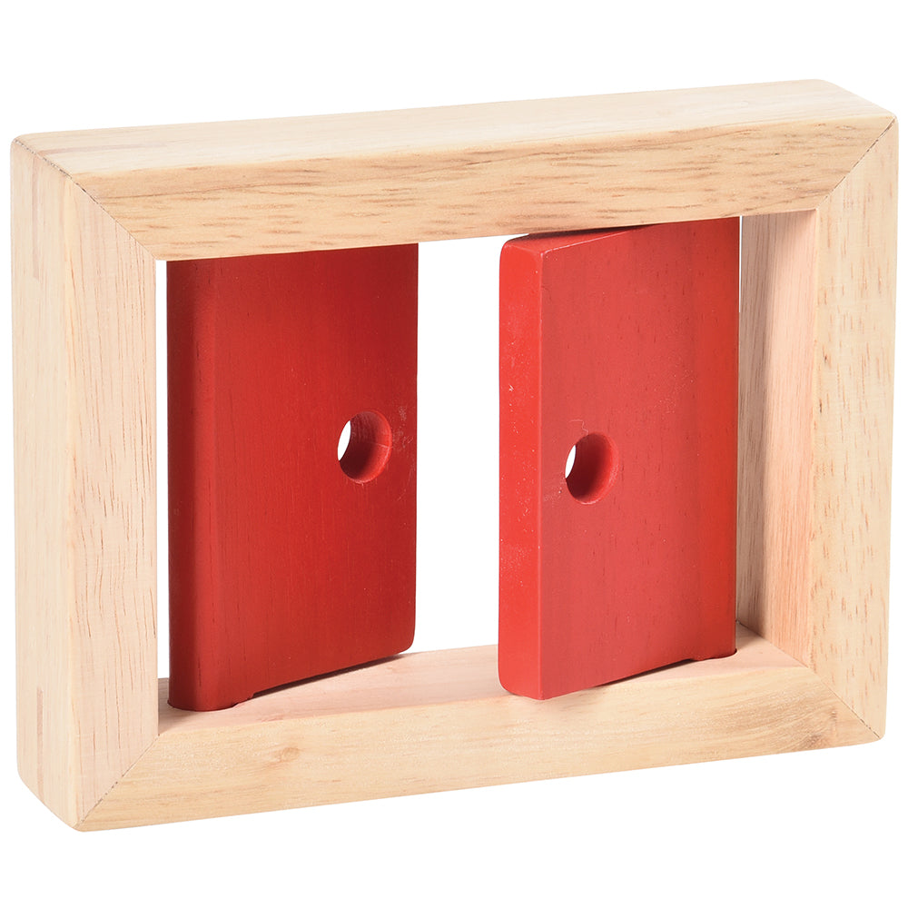 Red Window Wooden Block