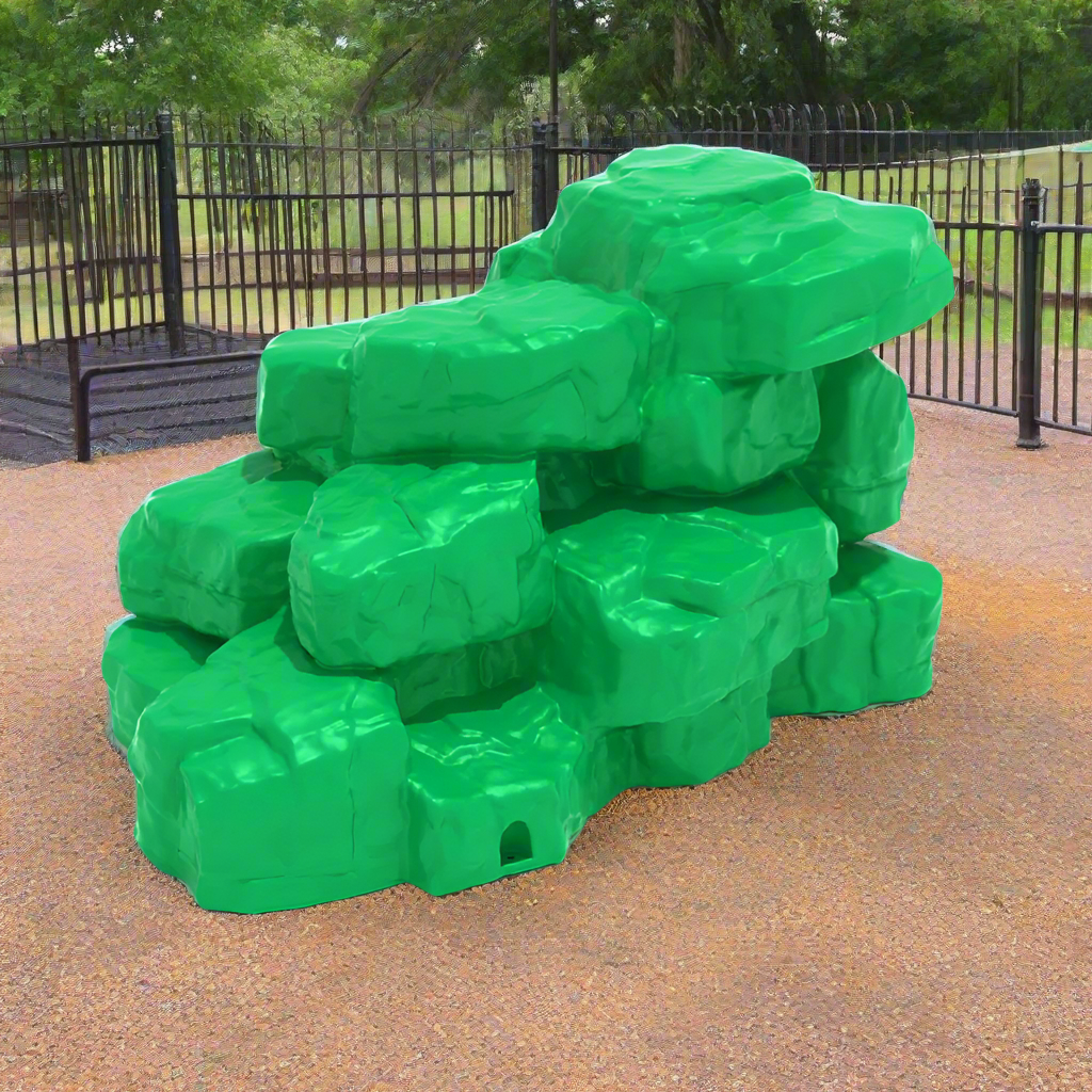 3' Green Boulder Climber | Realistic Rock Climbing Playground Equipment