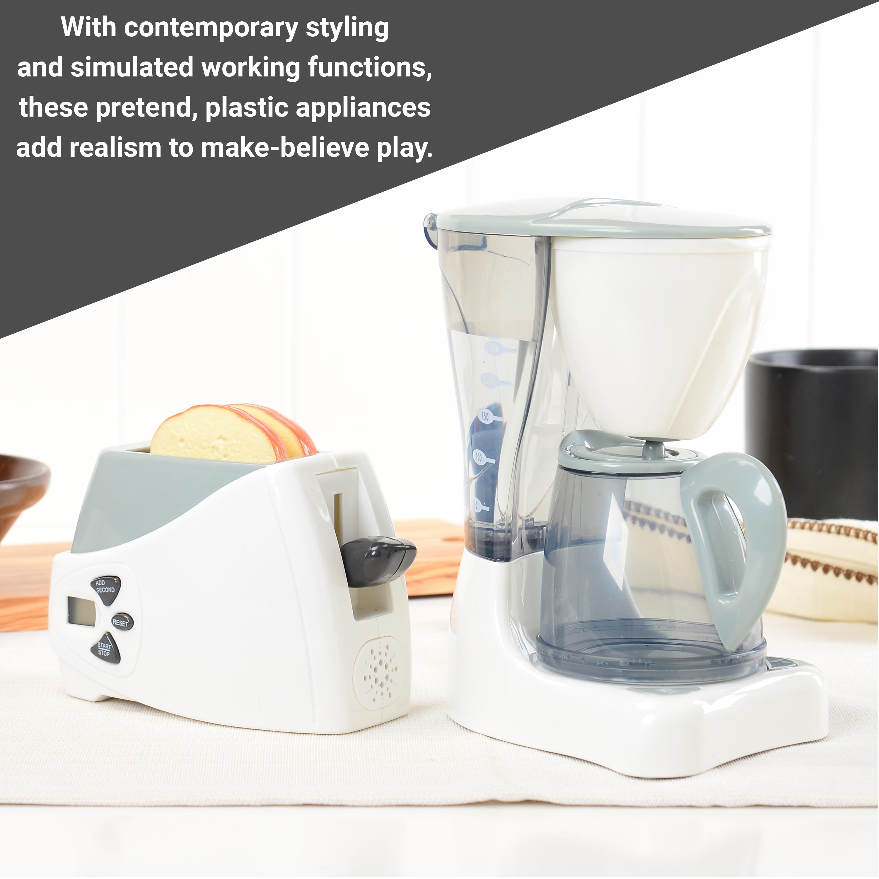 Action Fun Appliances | Realistic Breakfast Set with Coffee Maker & Toaster