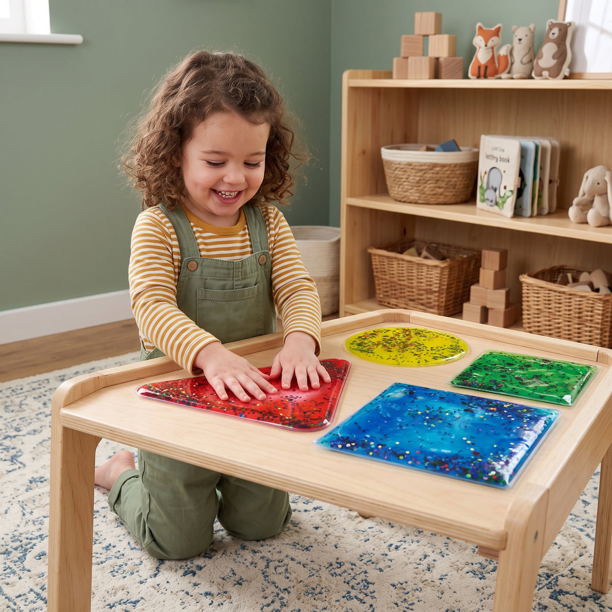 Glitter Gel Shapes | 4-Pack Sensory Tactile Fidget Set