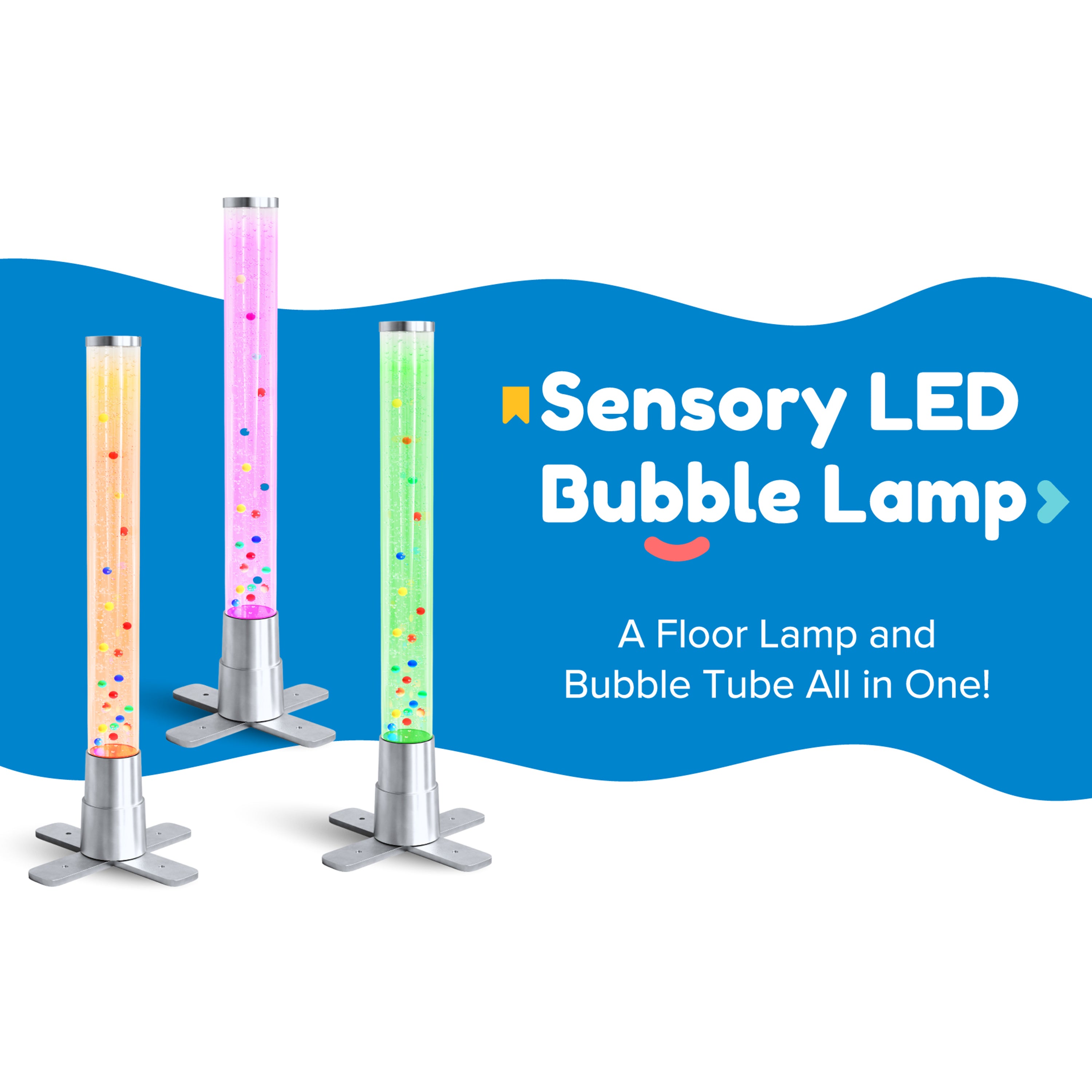 2ft Color Changing Bubble Tube with Balls