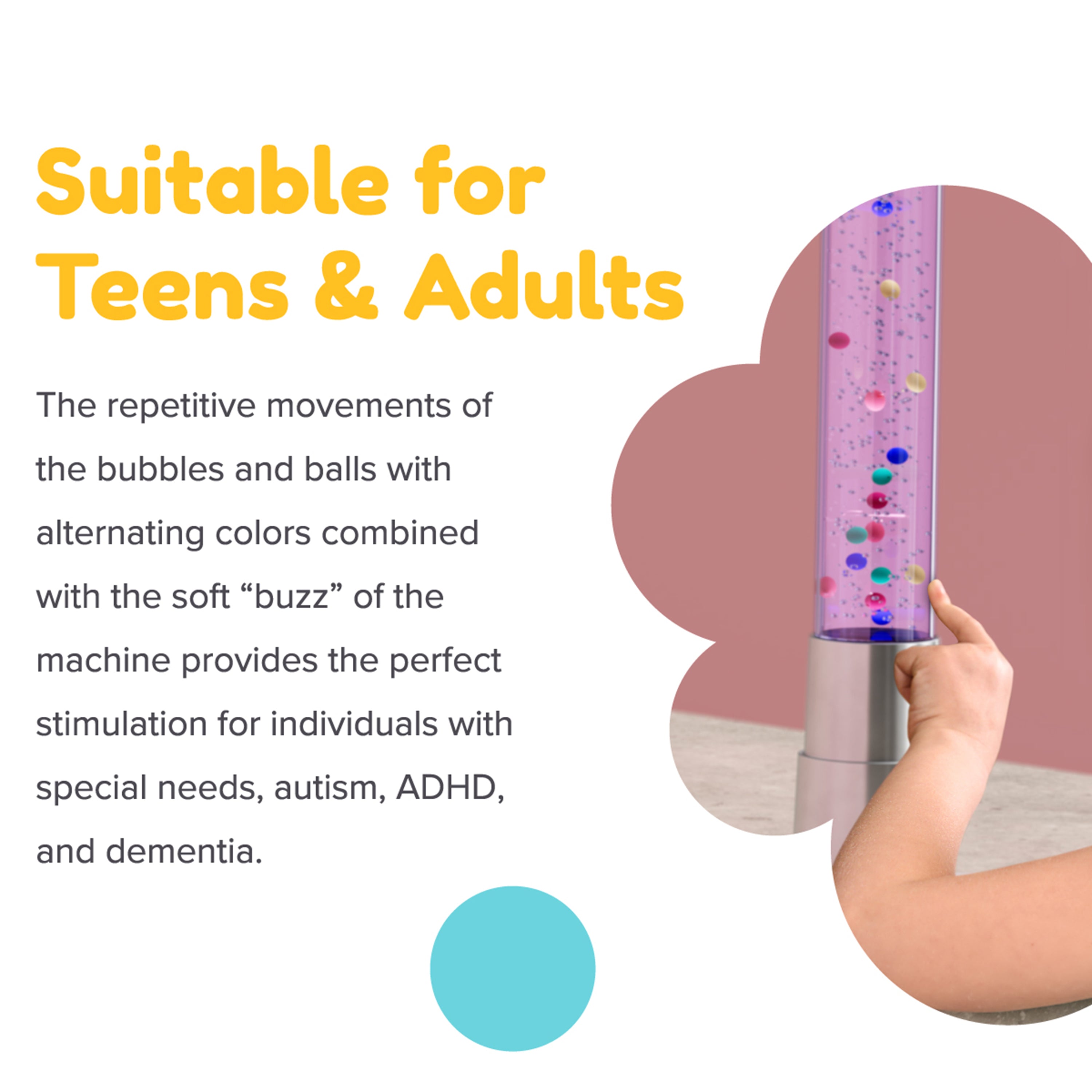 2ft Color Changing Bubble Tube with Balls