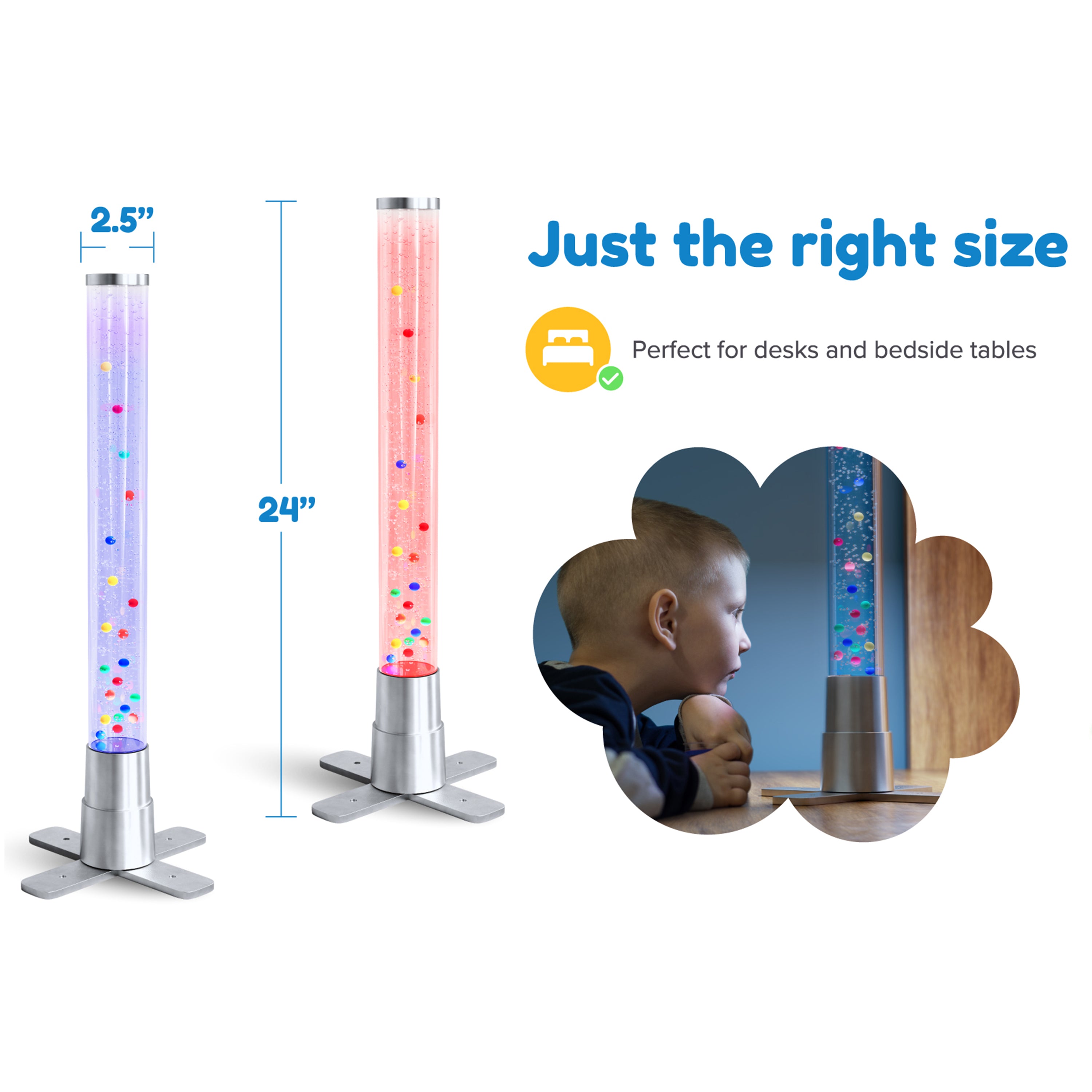 2ft Color Changing Bubble Tube with Balls