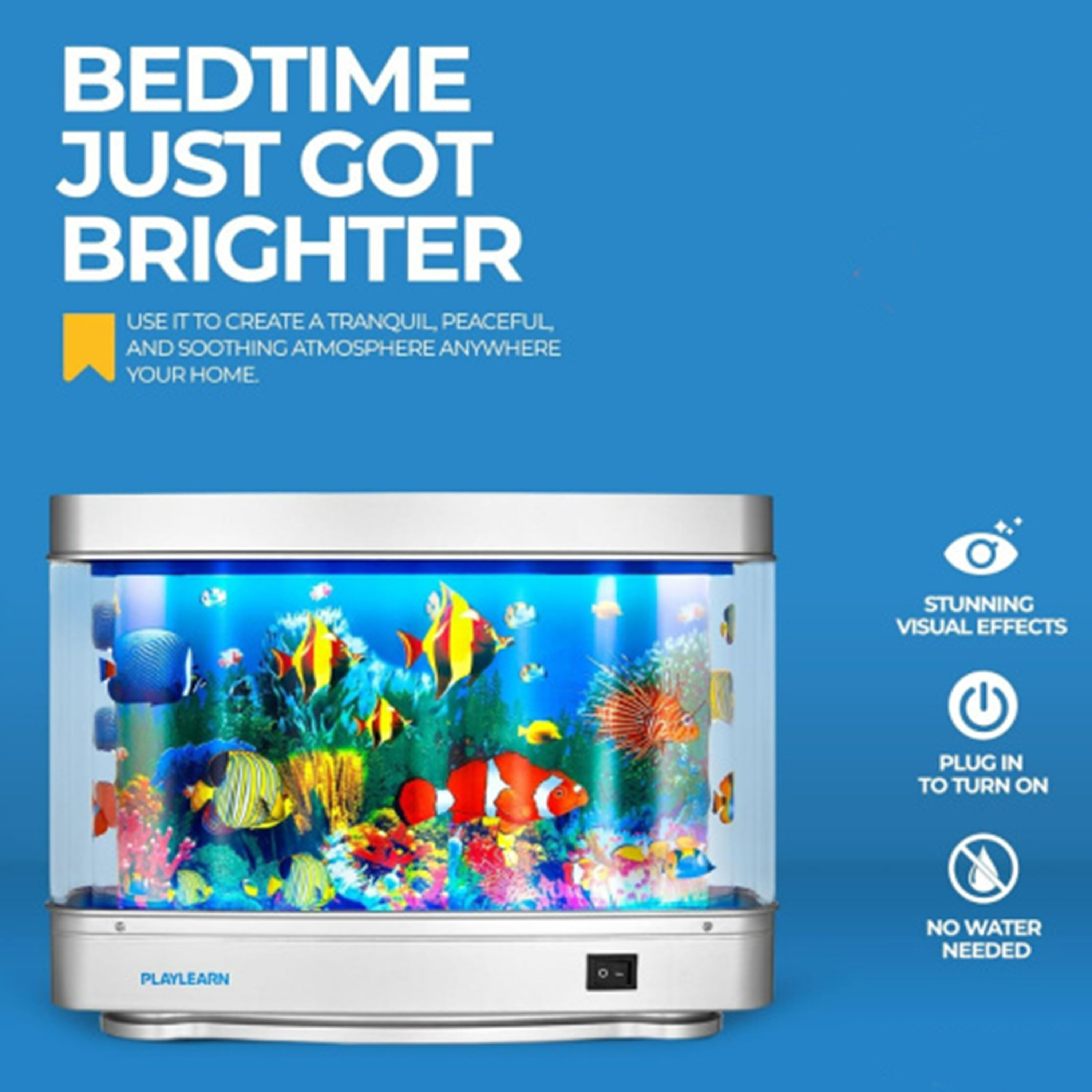 Mini Aquarium Lamp with Rolling Screen