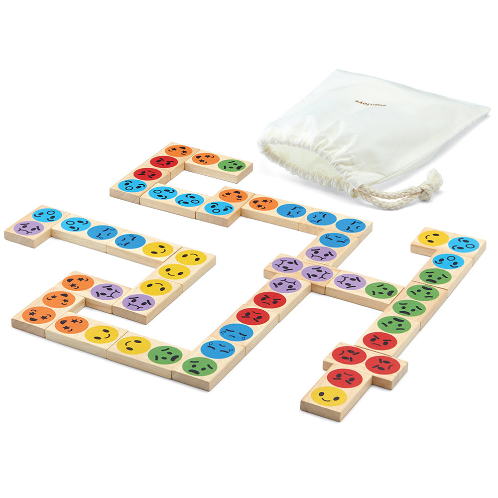 Emotion Dominoes: Eco-Friendly Game for Ages 3 and Up PLN-905