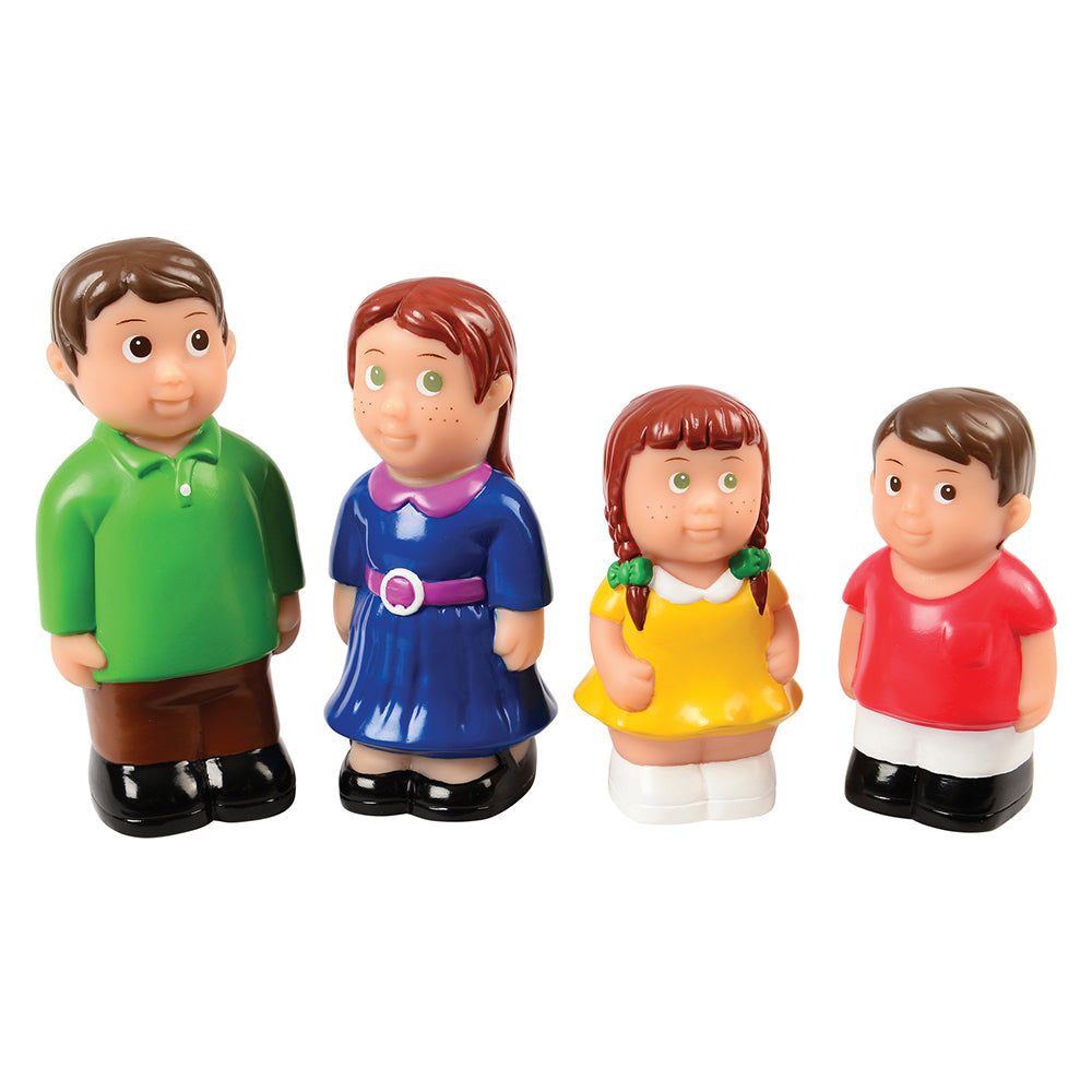 Easy Grip Caucasian Family Figures | 4-Piece Set for Block & Pretend Play | Ages