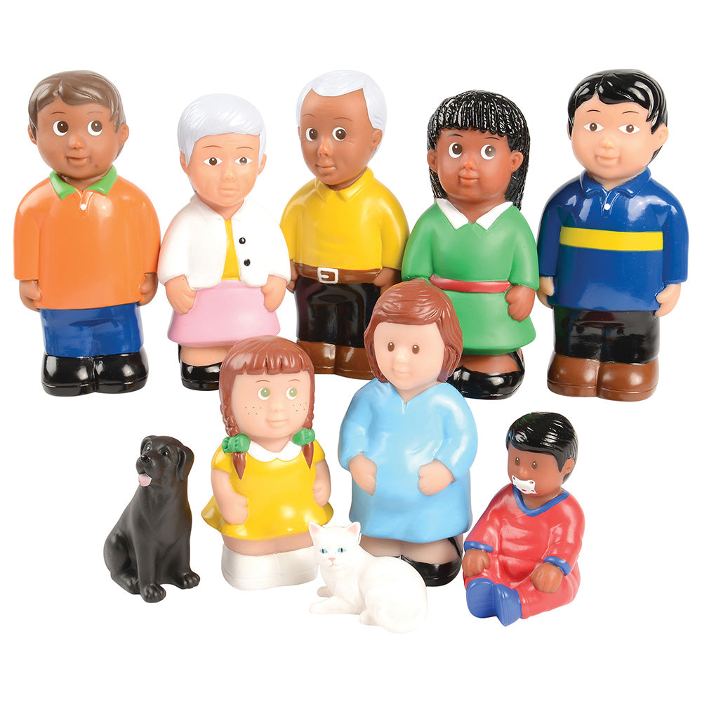 Easy Grip Multicultural Friends & Family Set | 10-Piece Pretend Play Figures for