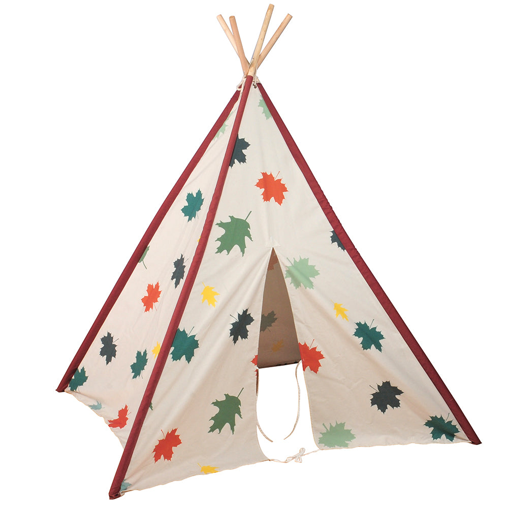 Indoor Forest Tee Pee with Exclusive Forest Leaves Pattern