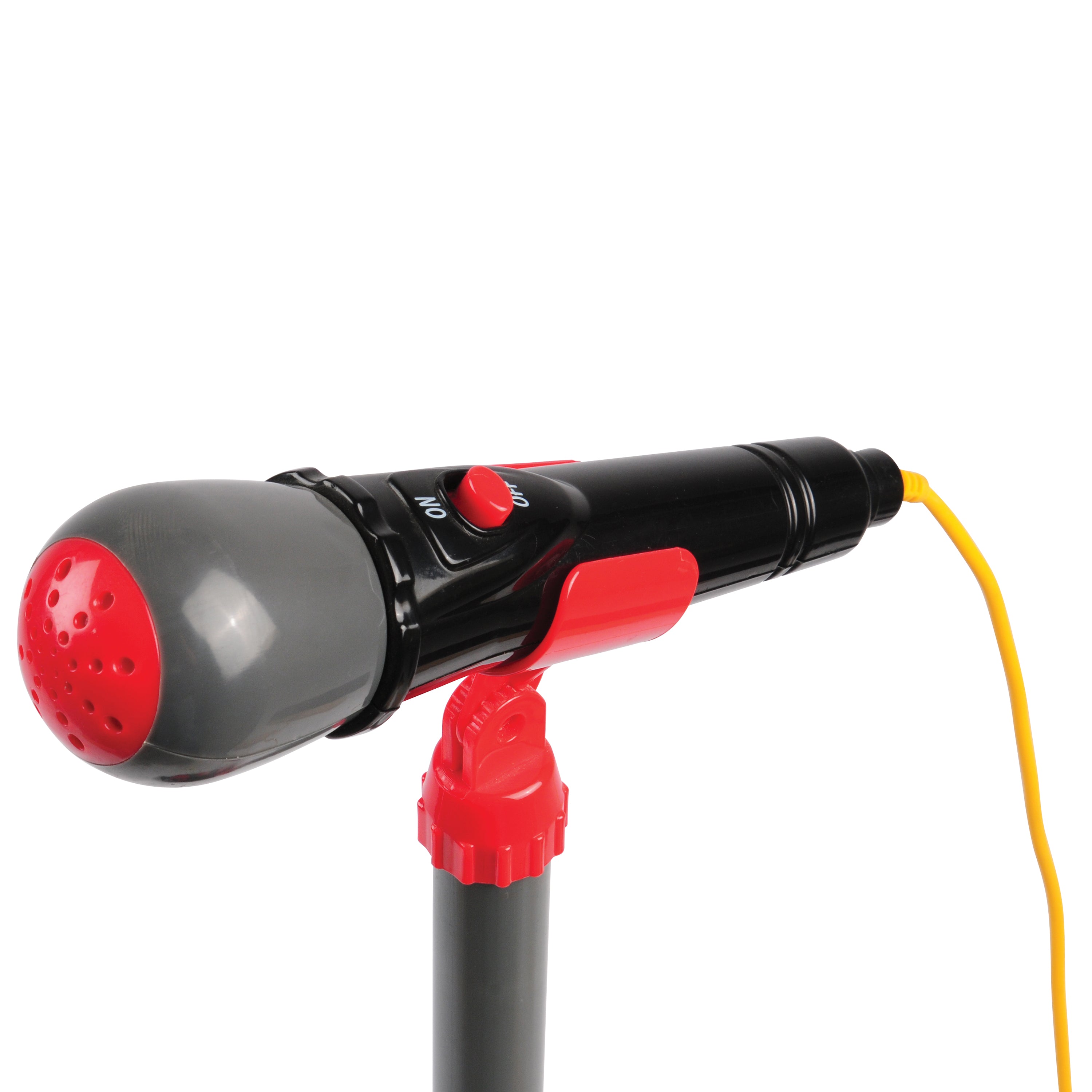 Stage Microphone with Sound Effects & Foot Pedals | Adjustable Stand, Applause, Drum Sounds