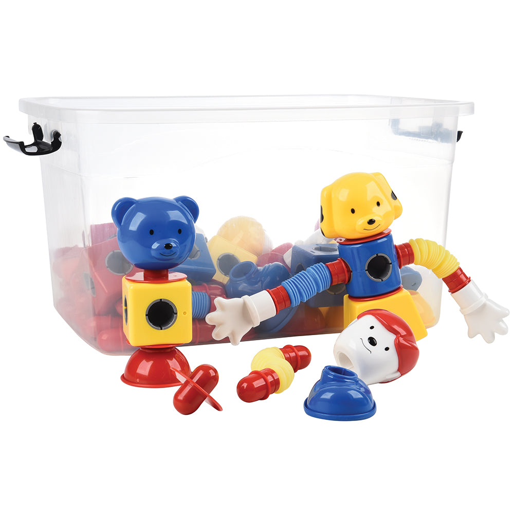 Constructive Playthings Popping Pals with Storage Tub