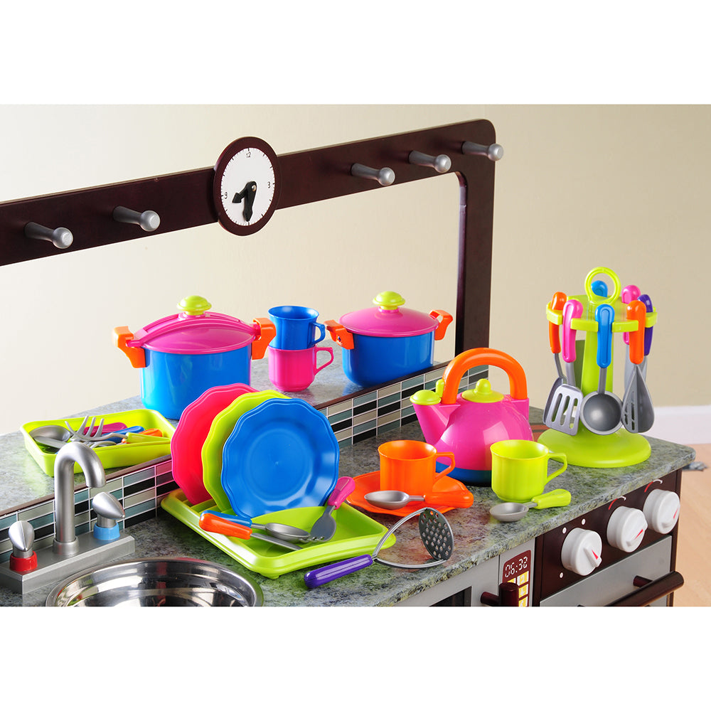 Color-Fun Cookware Set | 39-Piece Pretend Play Cooking Set