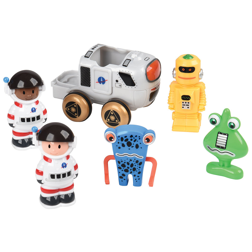 Astronauts, Aliens and Robot Figure with Play Moon Rover