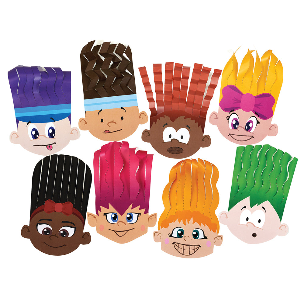 Kids Scissor Skills | Roylco Diverse Hair Cuts Activity Paper ROY-020