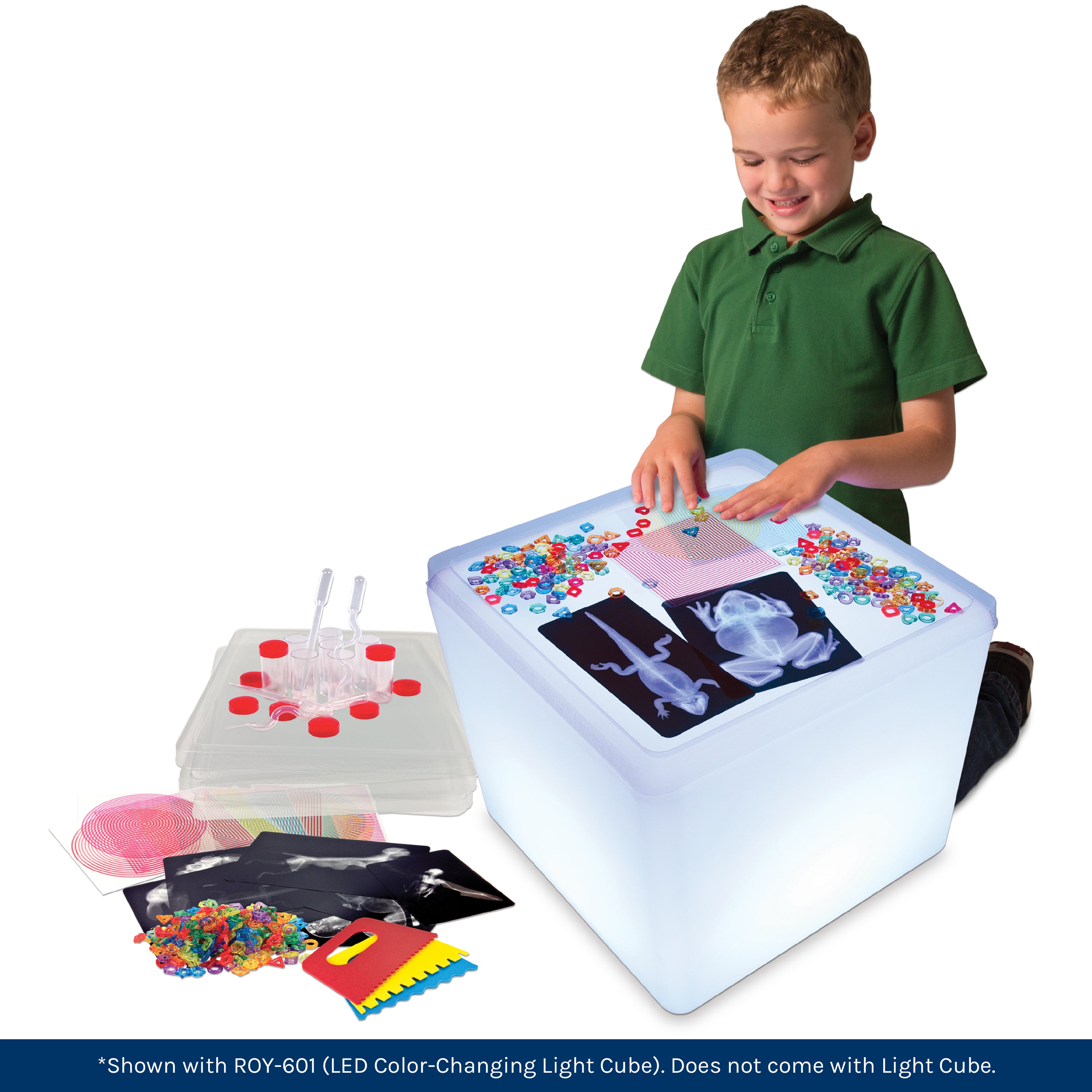 Color-Changing LED Light Cube Sensory Exploration Kit