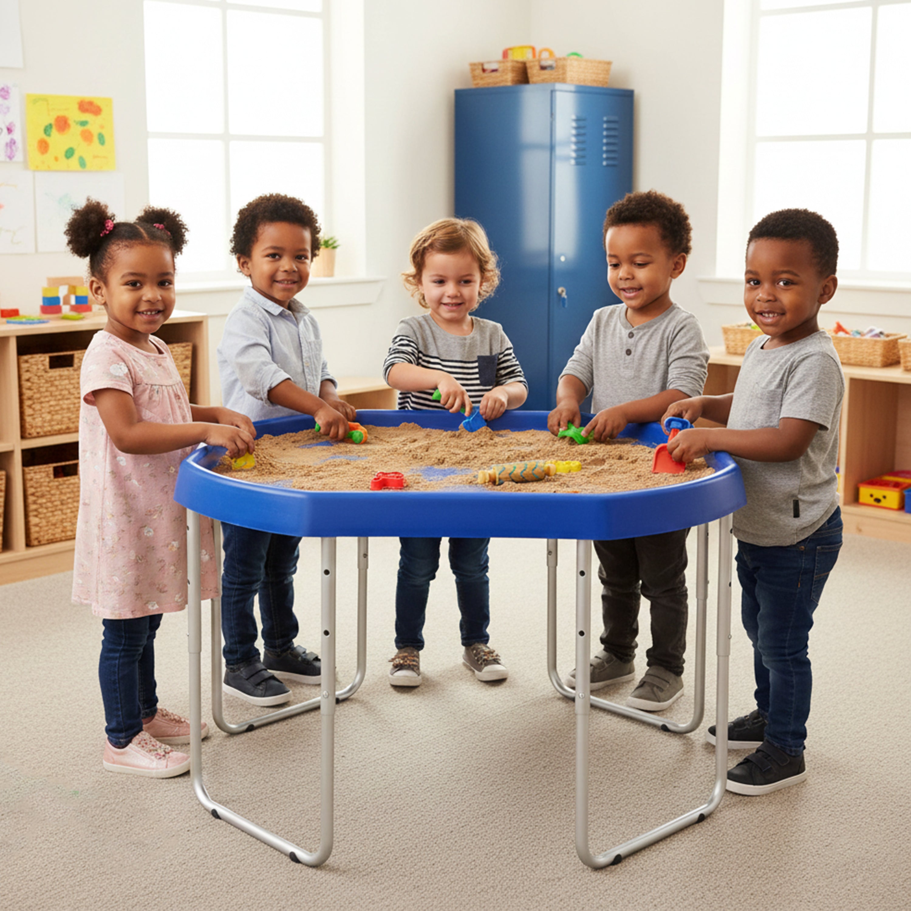 Large Adjustable Sensory & STEM Activity Table | 40" Tray for Early Childhood Exploration