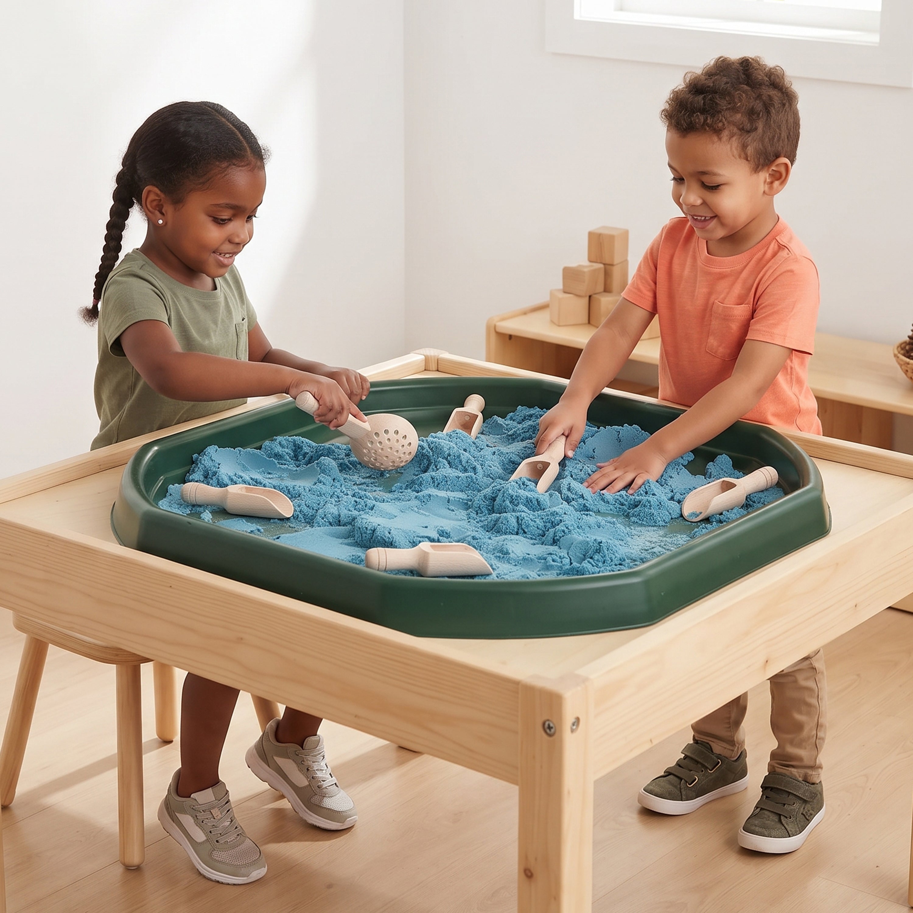 Junior Forest Tuff Tray | Green Sensory Play Tray
