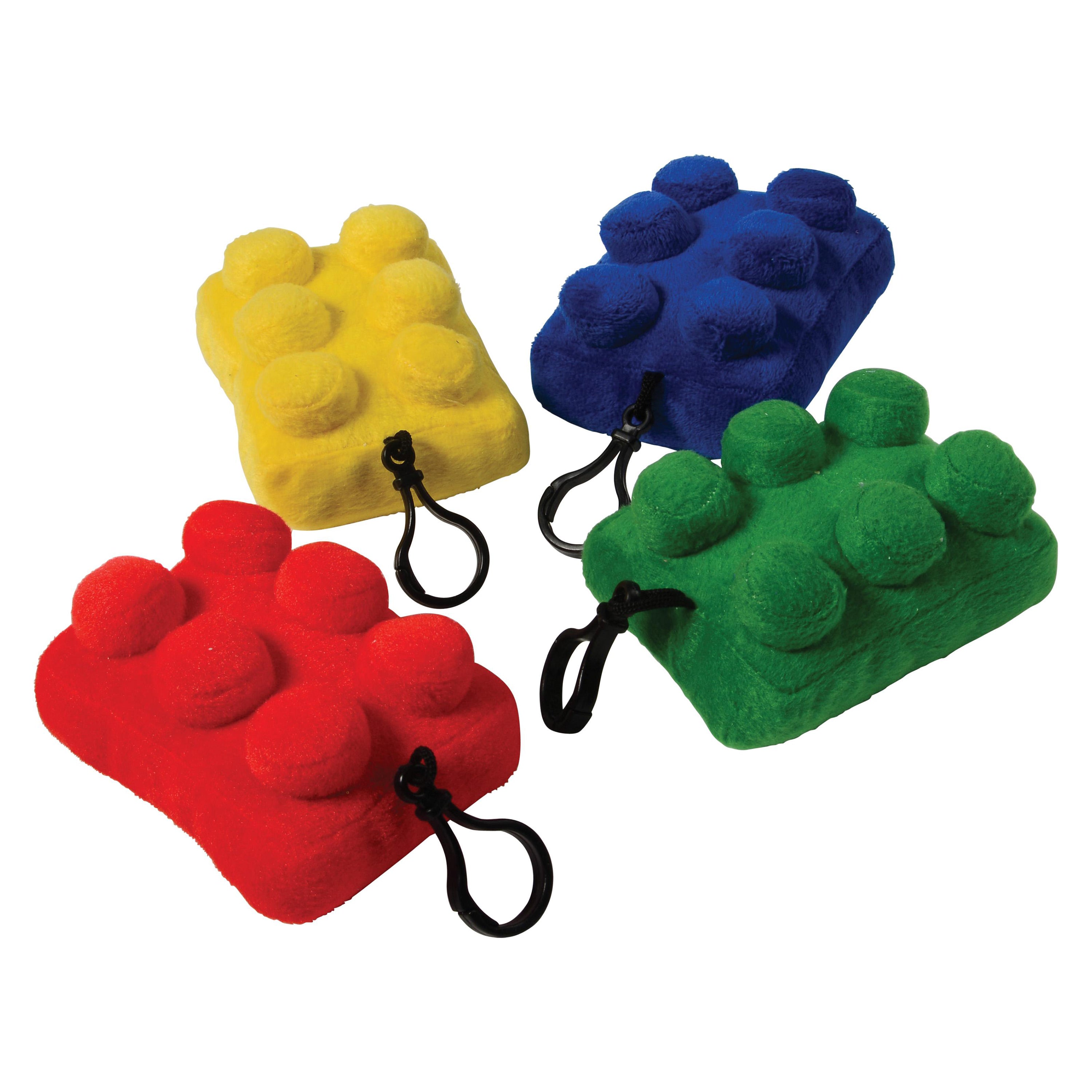 Bumpy Sensory Plush Block Clips - Set of 12
