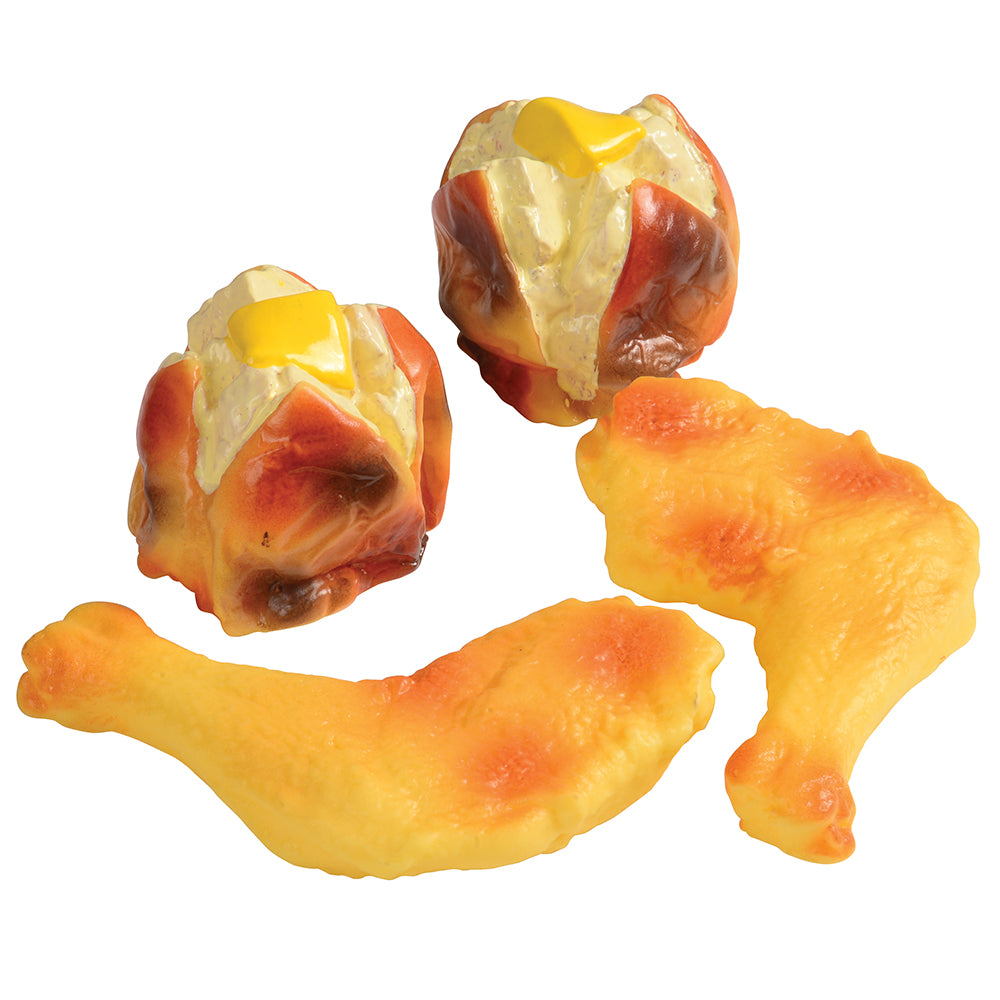 Vinyl Chicken Legs & Baked Potatoes for Pretend Play