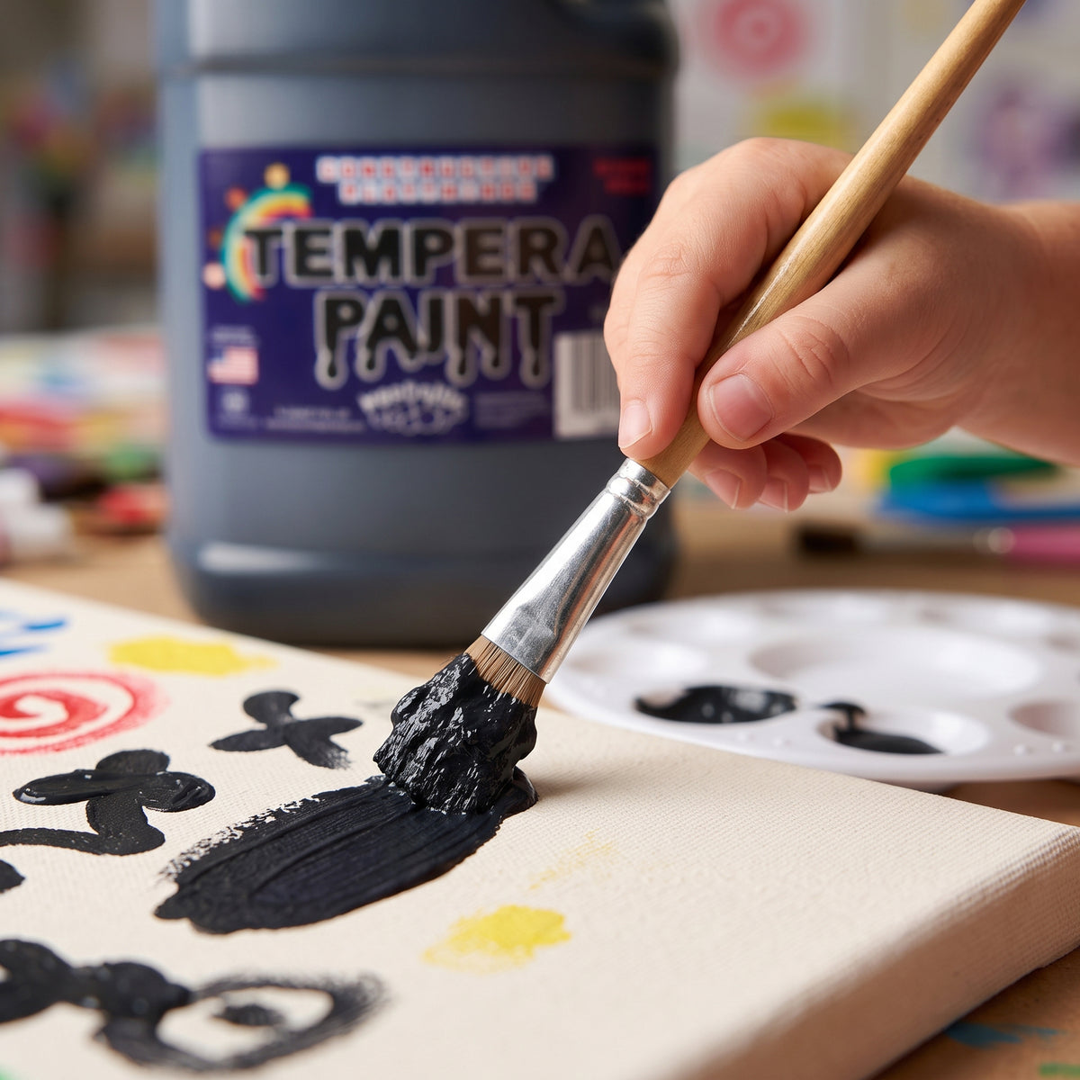 Constructive Playthings® Washable Black Tempera Paint - Gallon