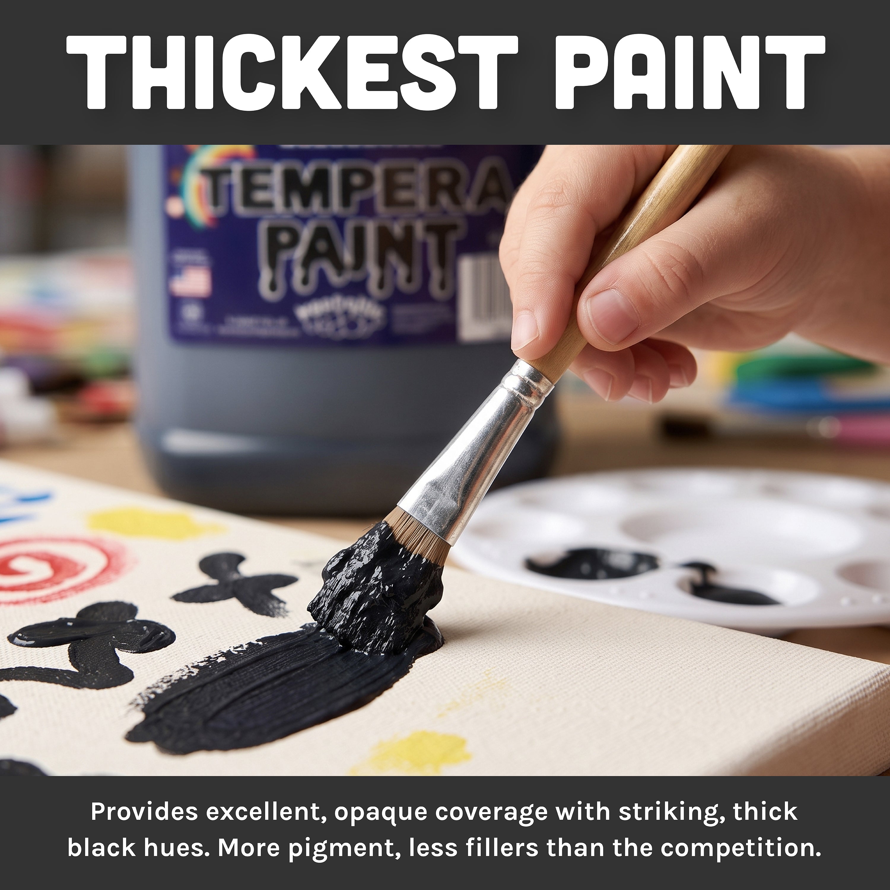 Constructive Playthings® Washable Black Tempera Paint - Gallon