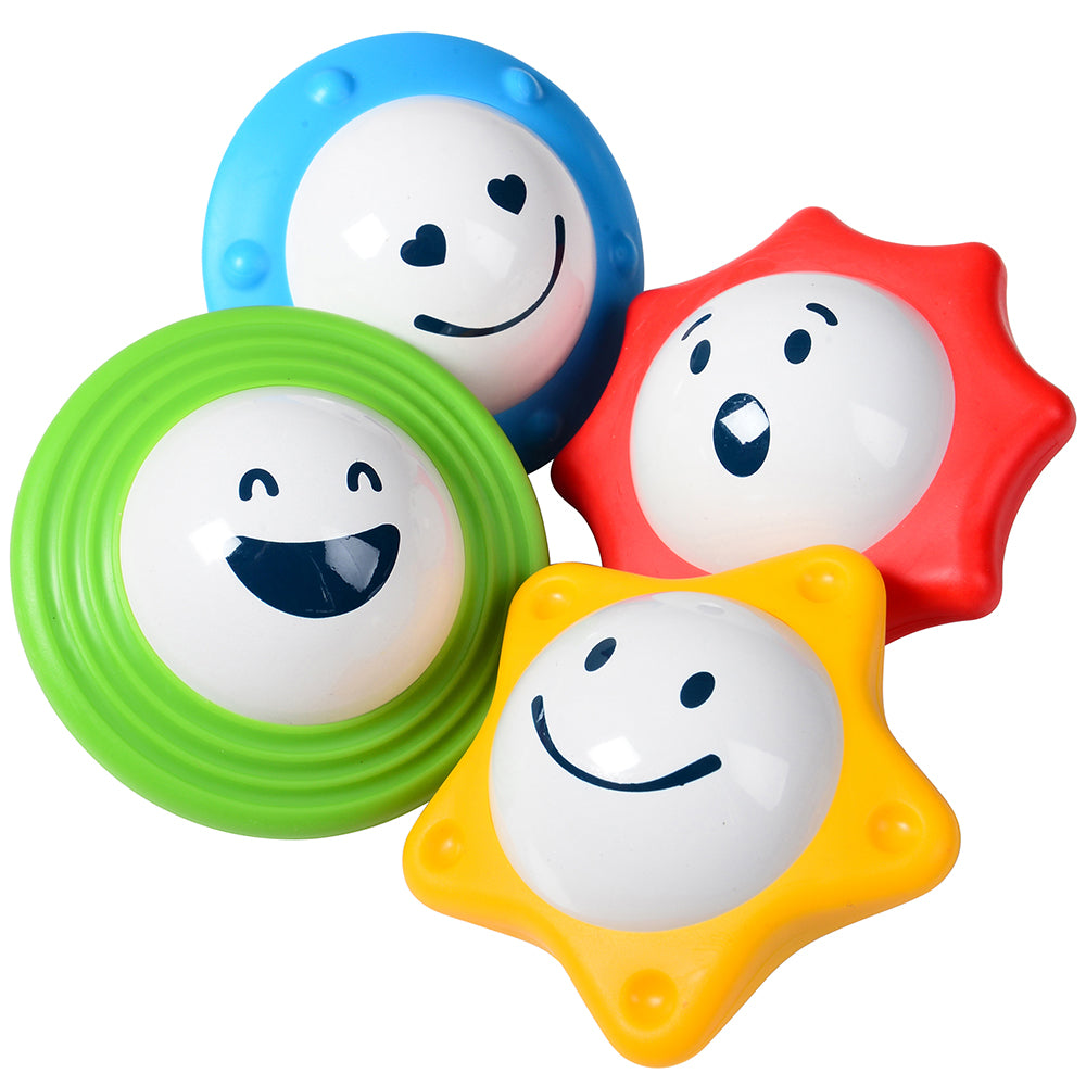 Four Happy Faced Toys