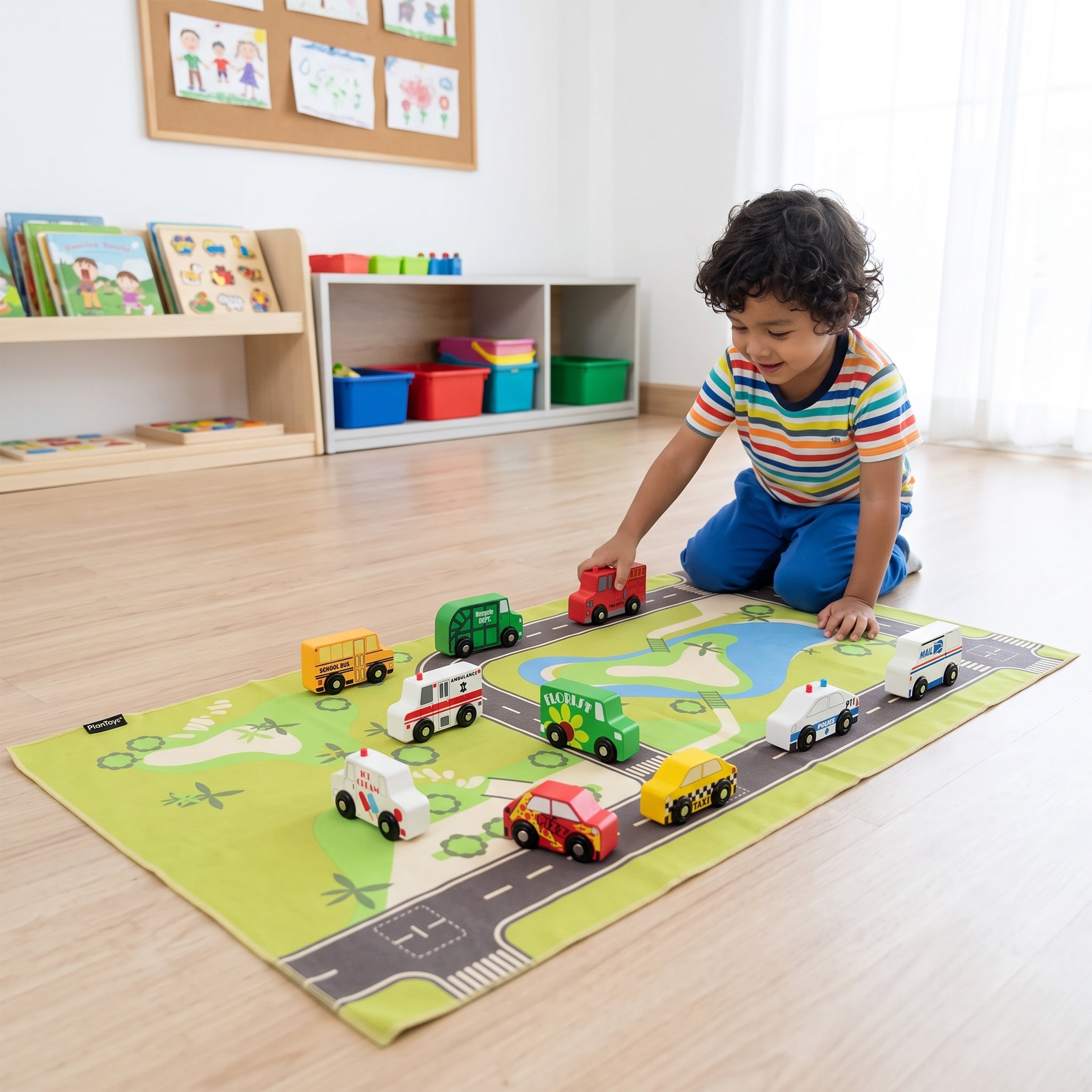 10-Piece Wooden Community Vehicle Set