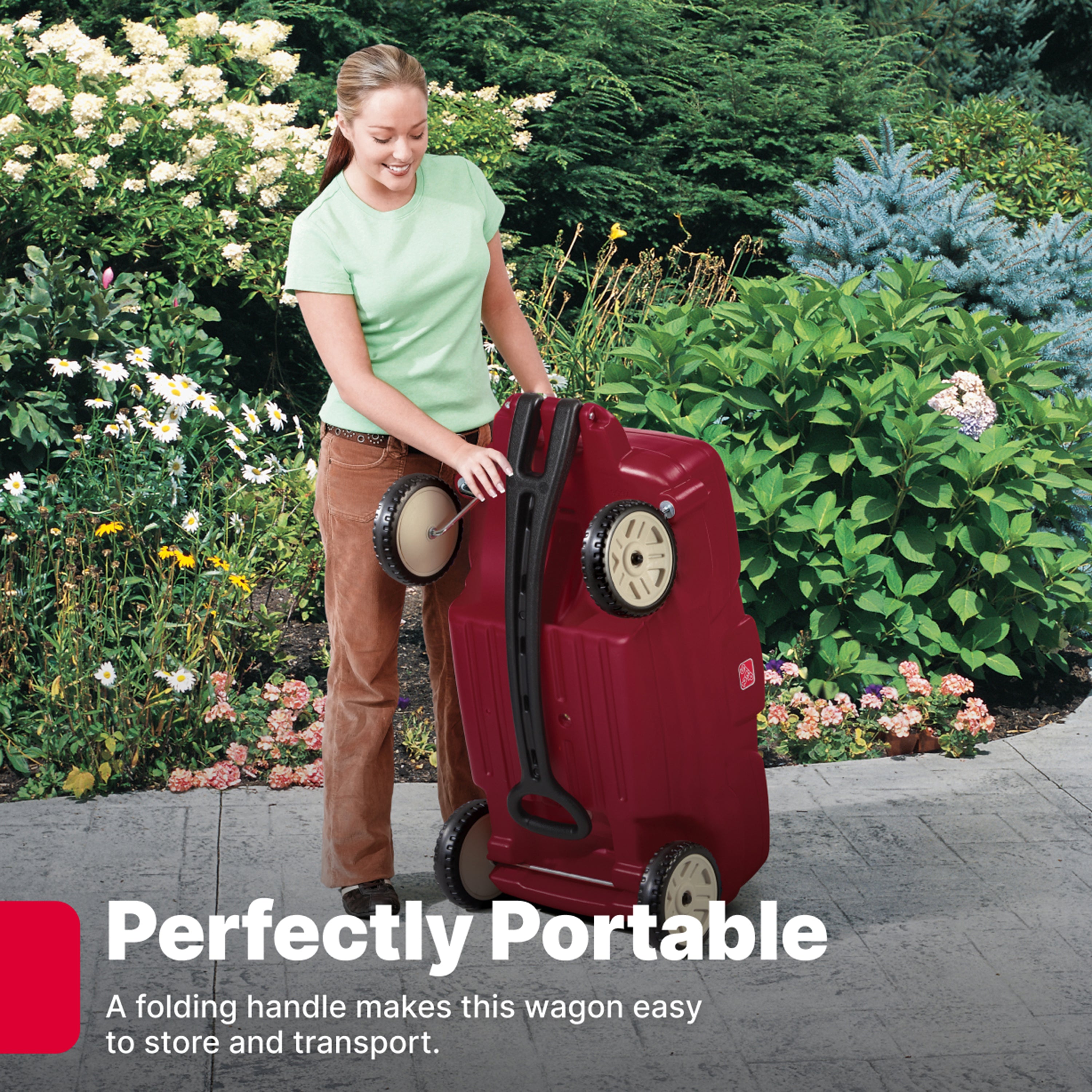 Step2 Rumble Wagon™ | Sturdy 2-Seater Toddler Ride-On Wagon with Safety Seatbelts & Storage