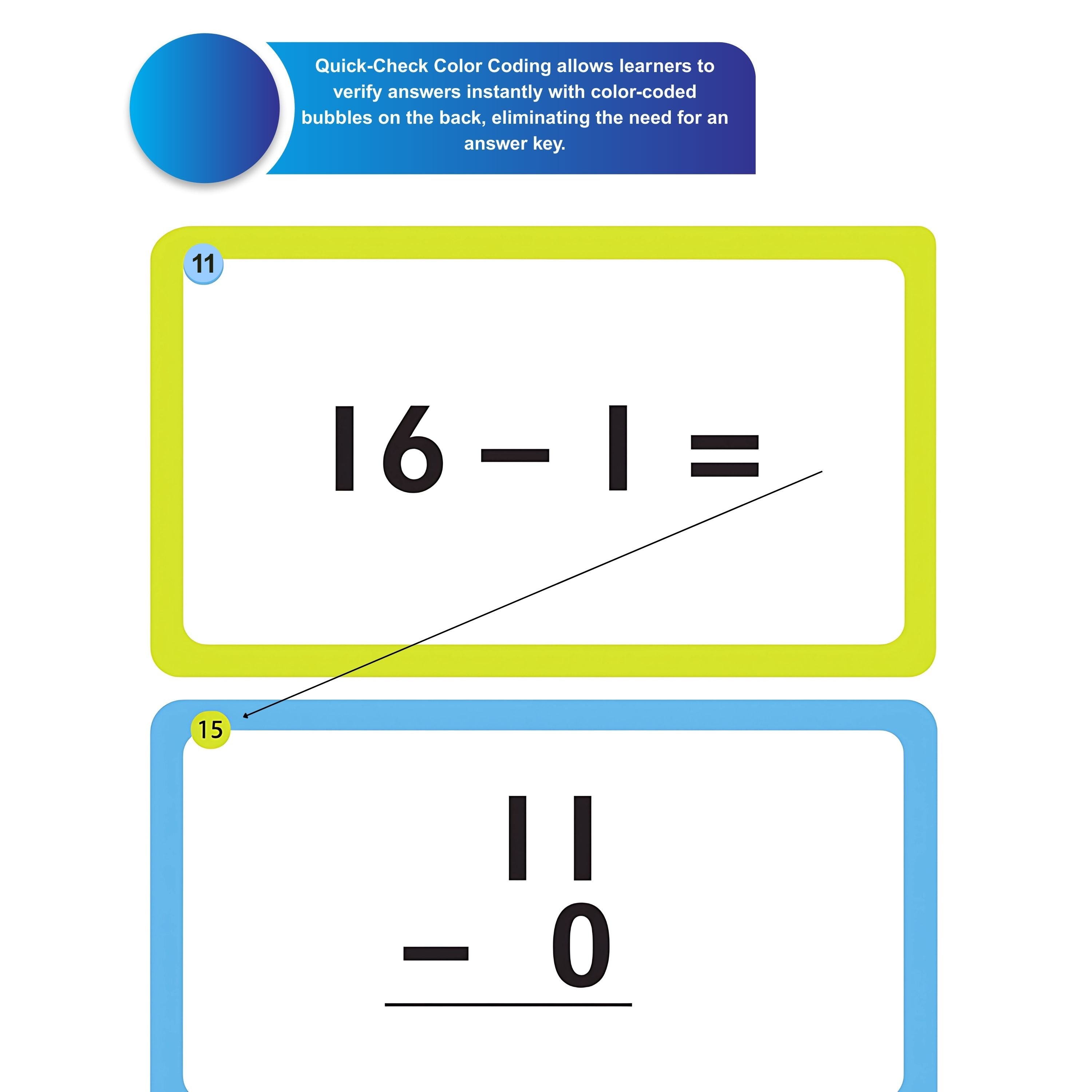Subtraction Facts 11–18 Flashcards – 56 Full-Color Math Cards with Games & Activities for Kids, Grades 1+, Ages 6+, Classroom or Home Learning