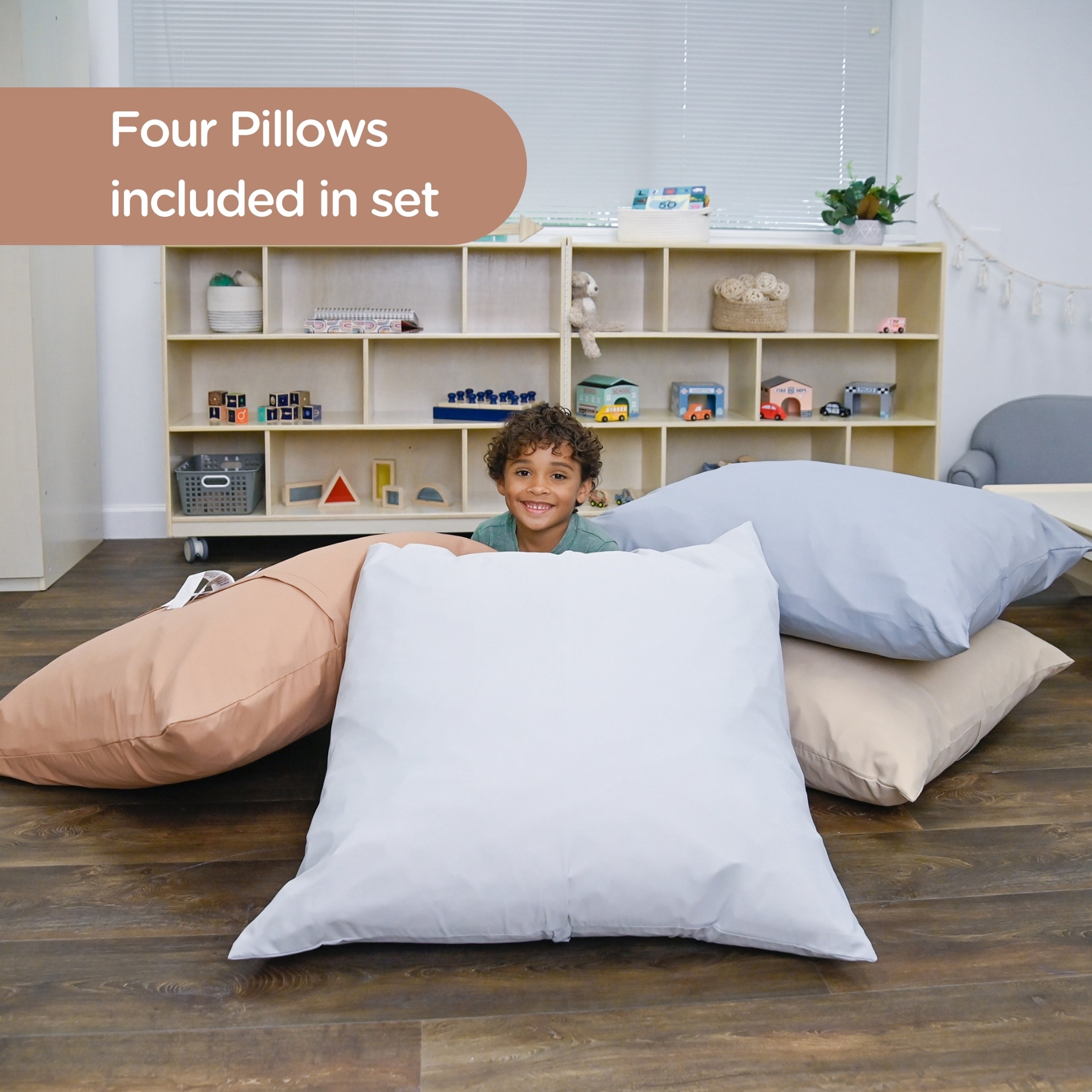 27" Cozy Floor Pillows - Set of 4 - Elements