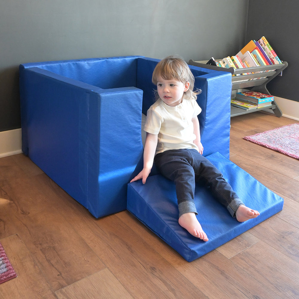 Toddler Exploring Cozy Cube