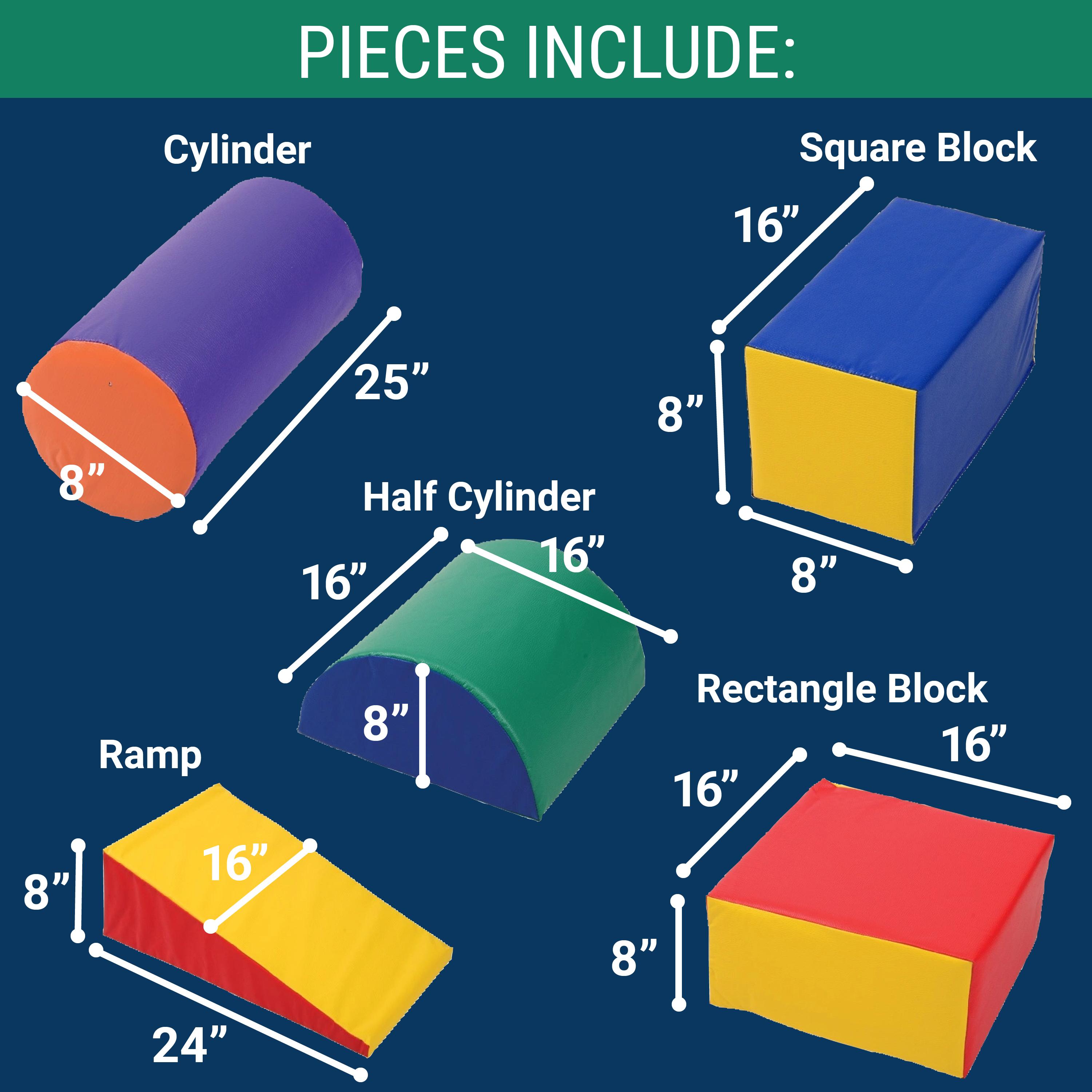 5 Piece Lightweight Vinyl Soft Play Forms For Toddlers
