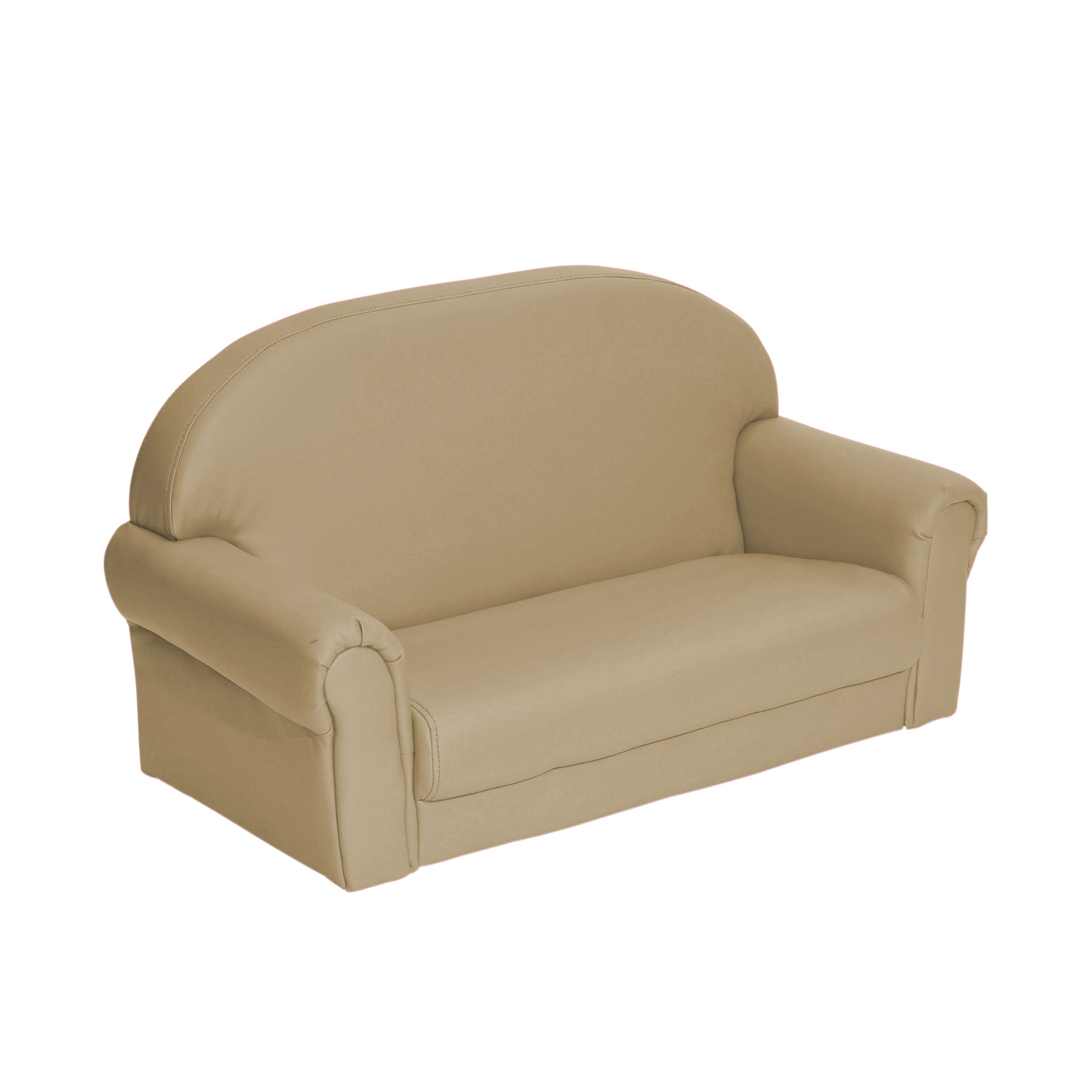 Beige sofa on a white background