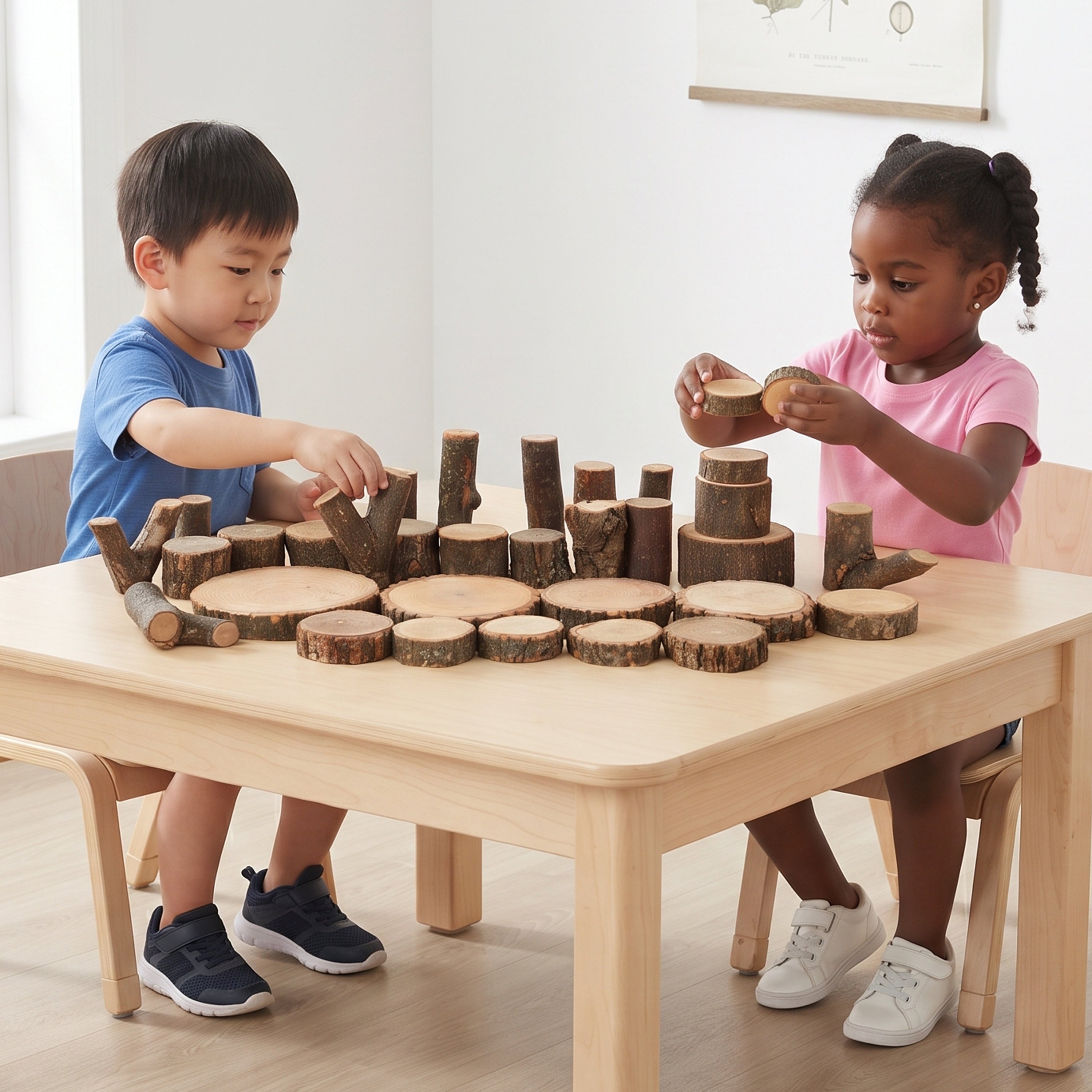 Tree Blocks with Bark | 36-Piece Eco-Friendly Set