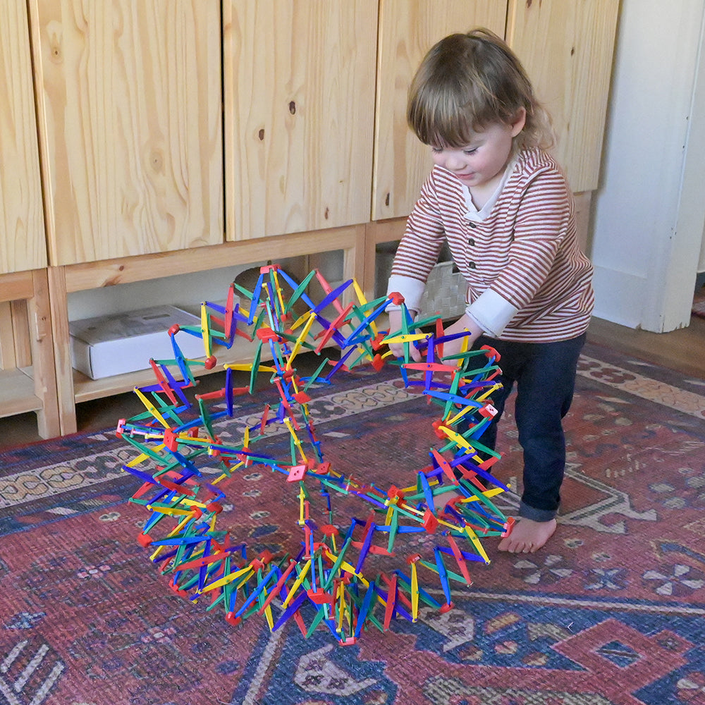 Rainbow Hoberman Sphere in the Preschool Classroom