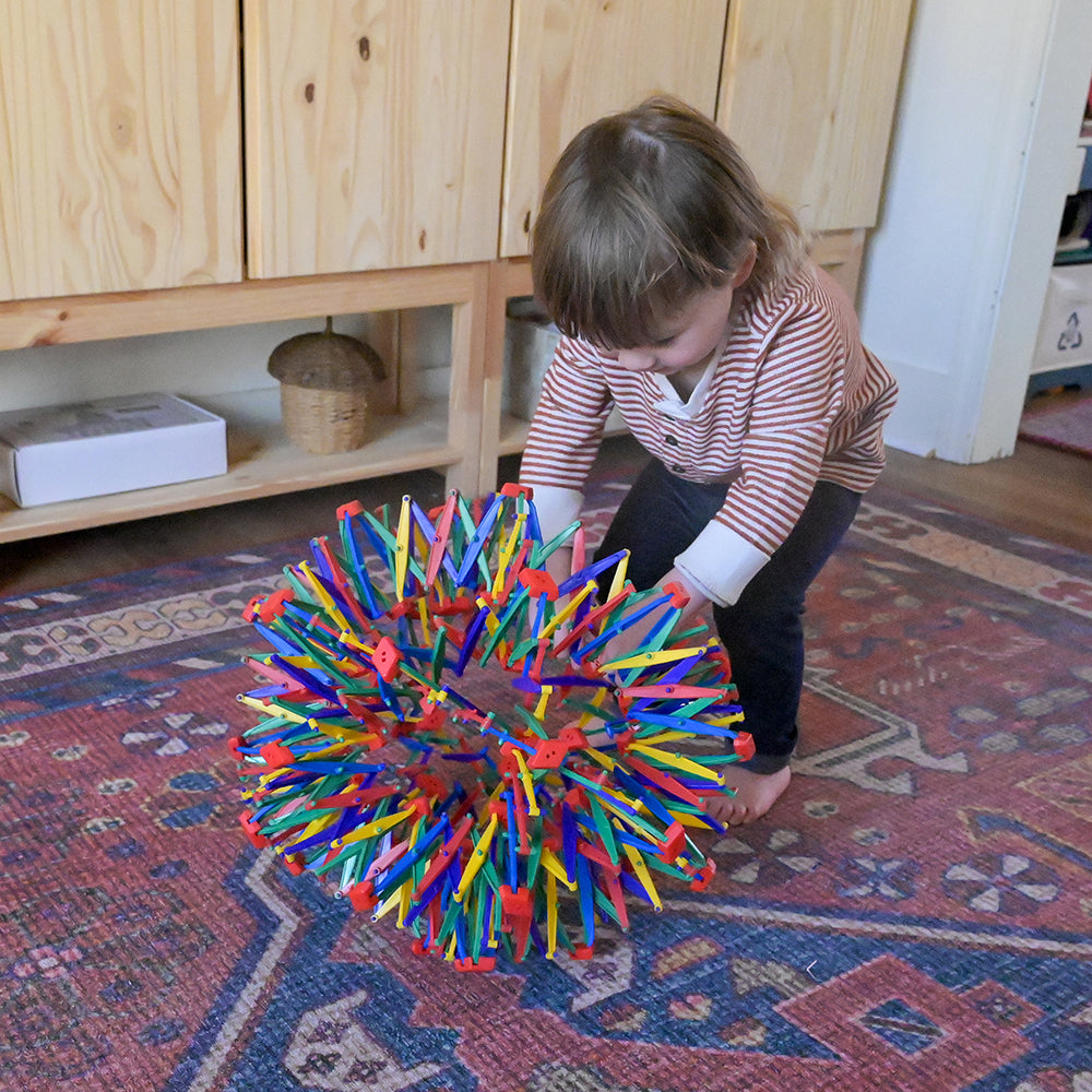 Unexpanded Rainbow Hoberman Sphere